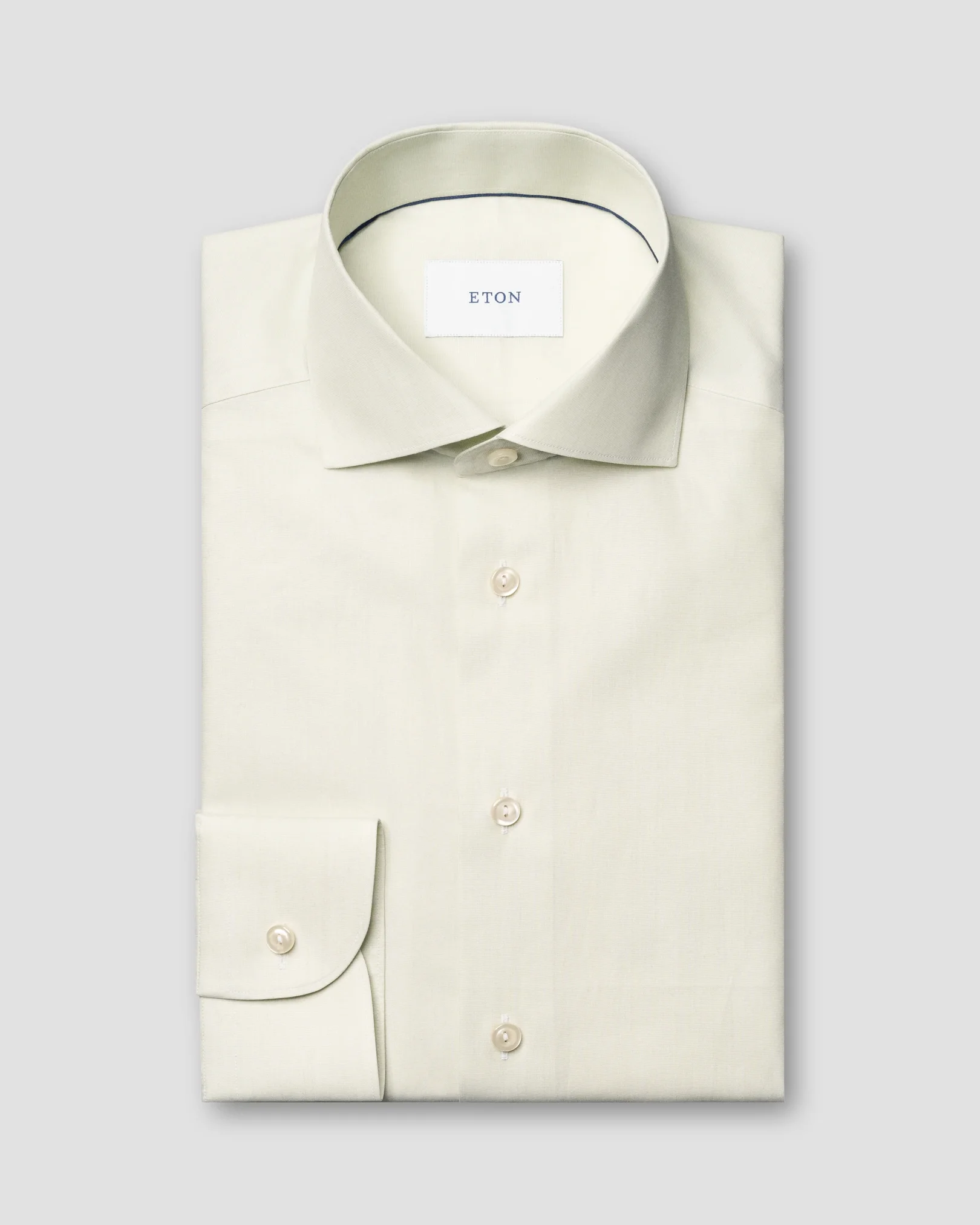 Eton - yellow end on end breeze poplin shirt