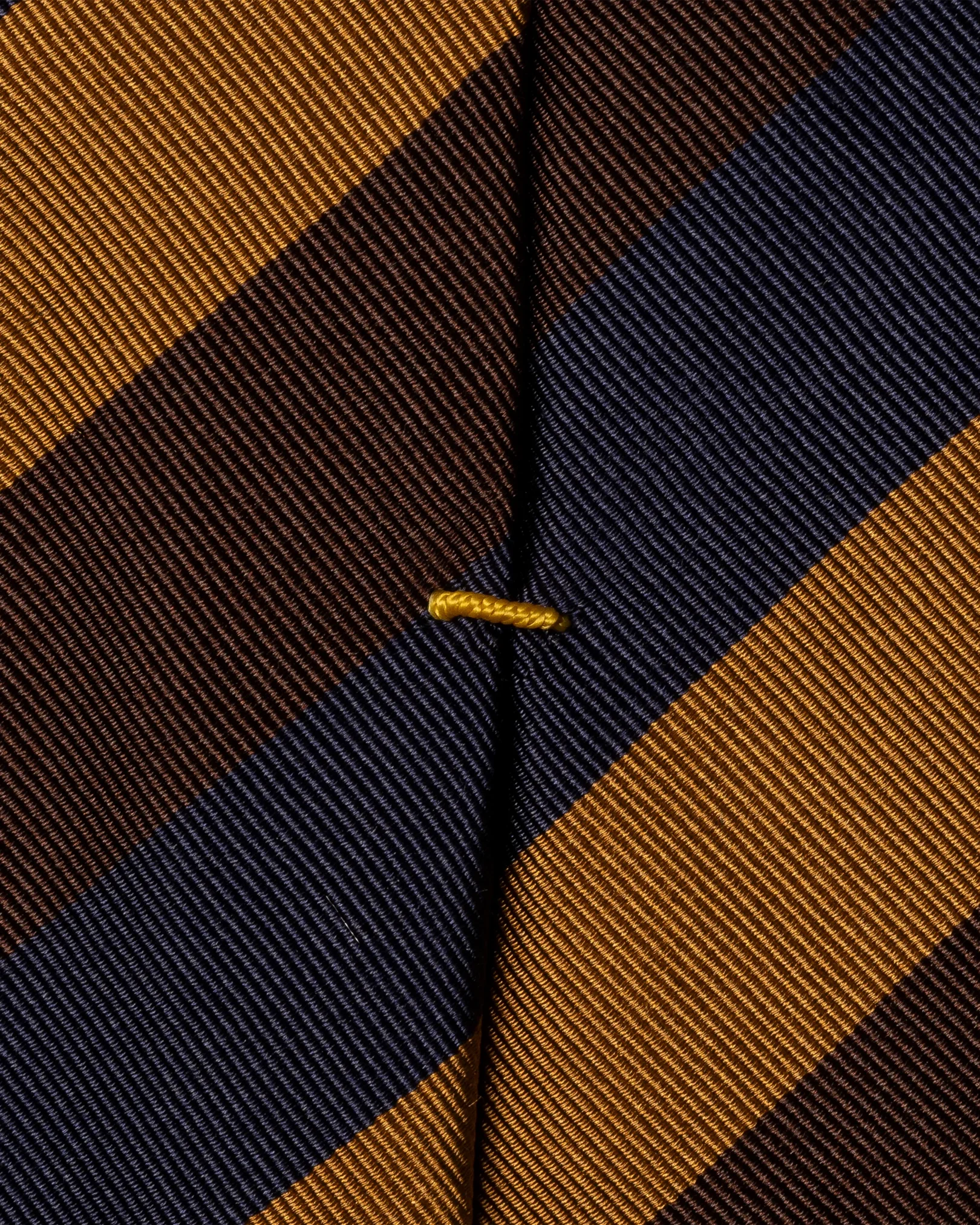 Eton - dark brown striped silk cotton mogador tie