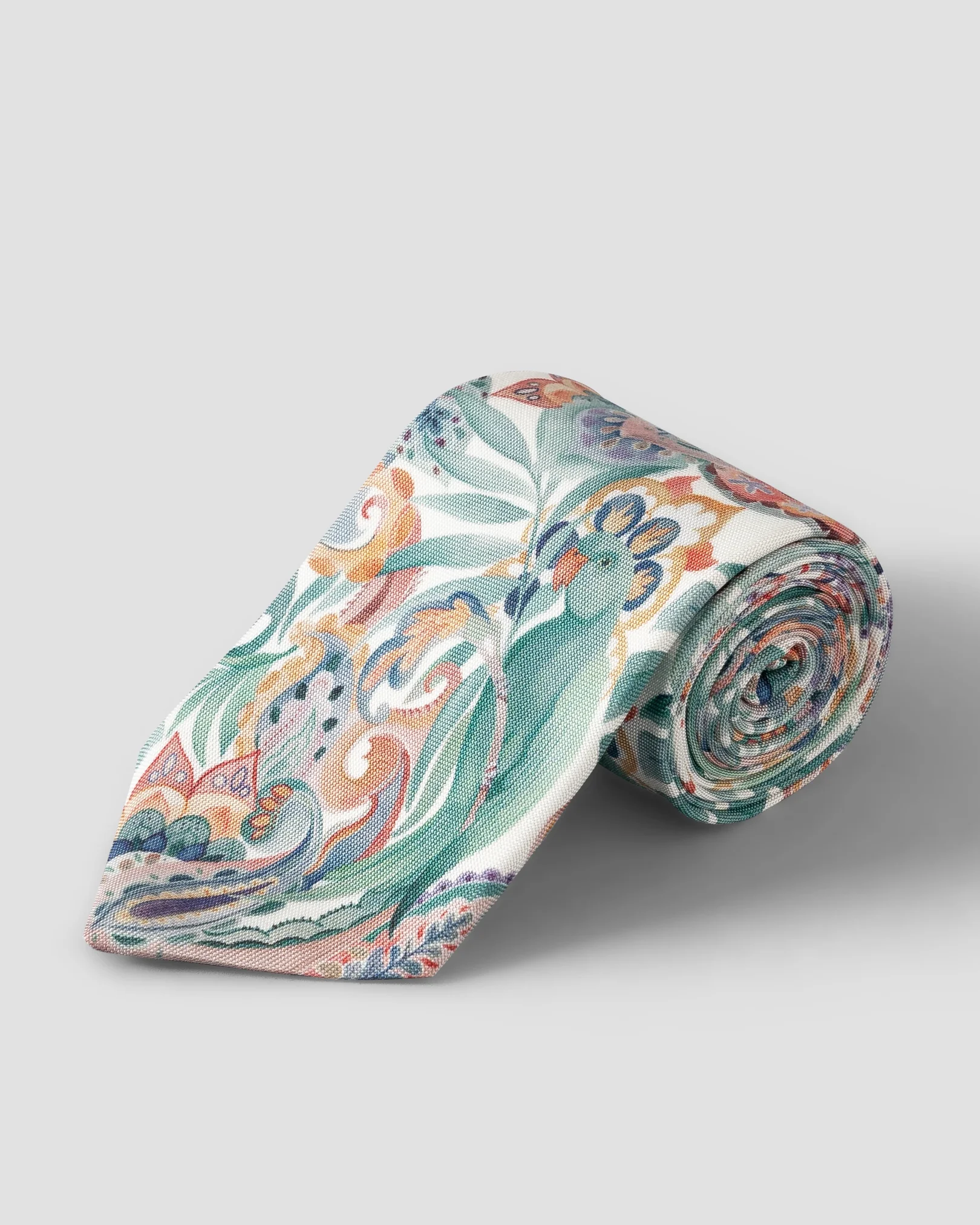 Eton - multi floral print silk tie