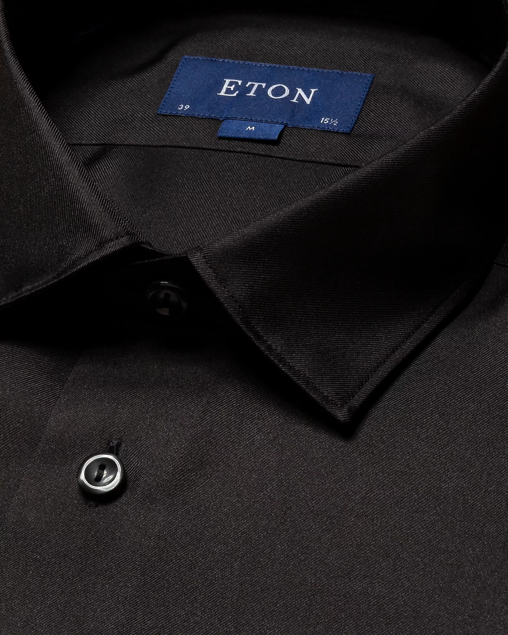Black Silk Twill Shirt - Eton