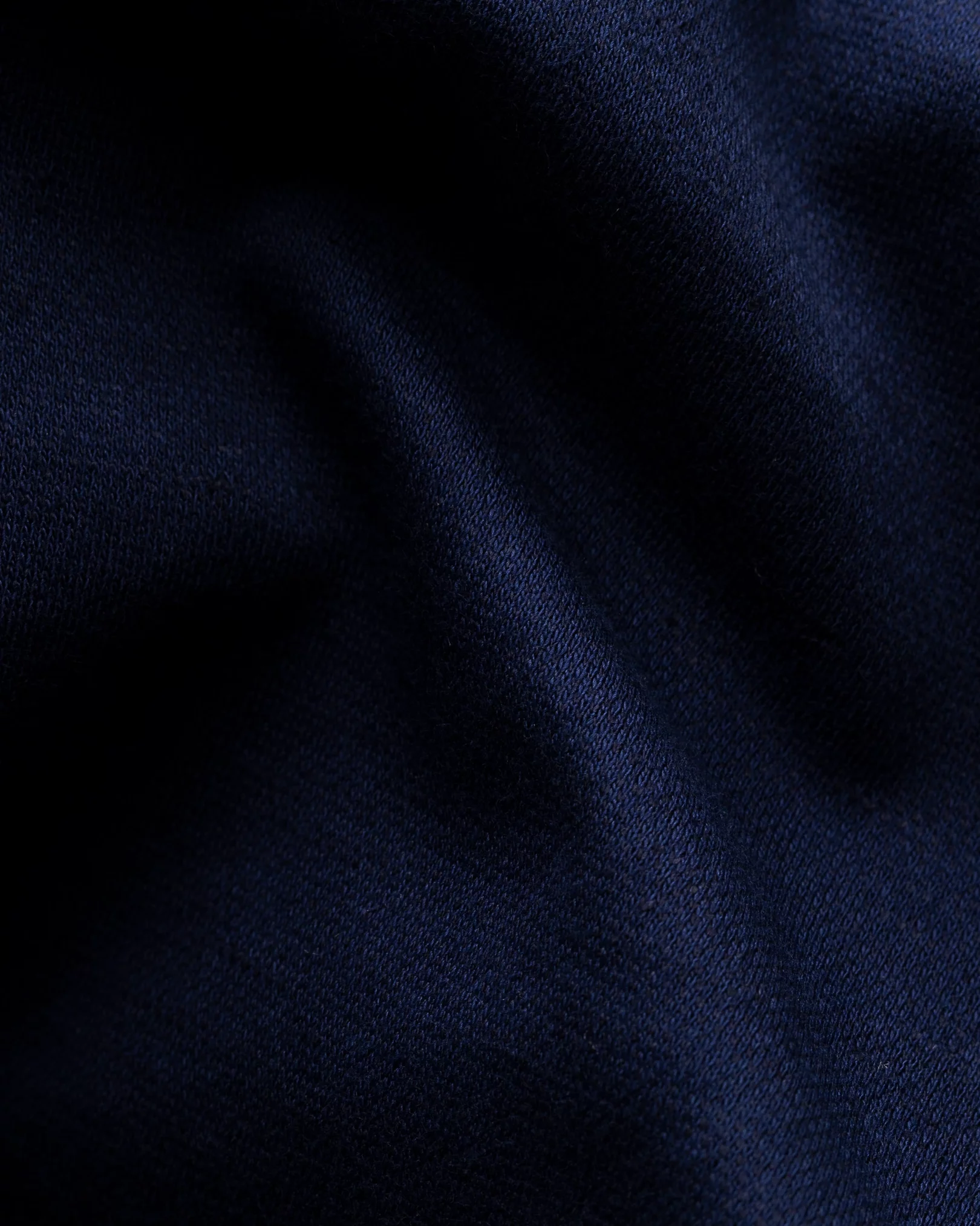 Eton - navy blue pique open cotton linen short sleeve
