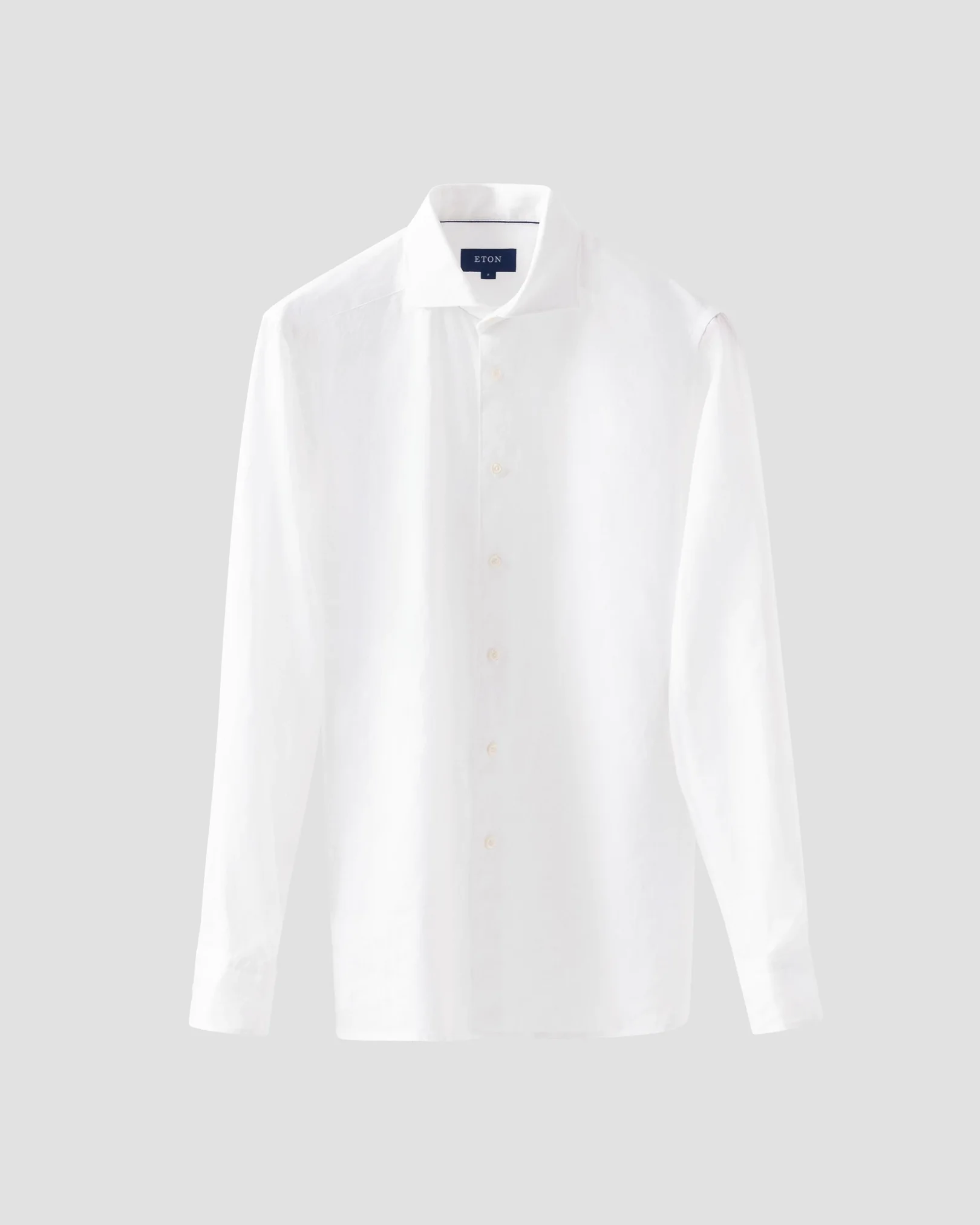 White Solid Linen Shirt