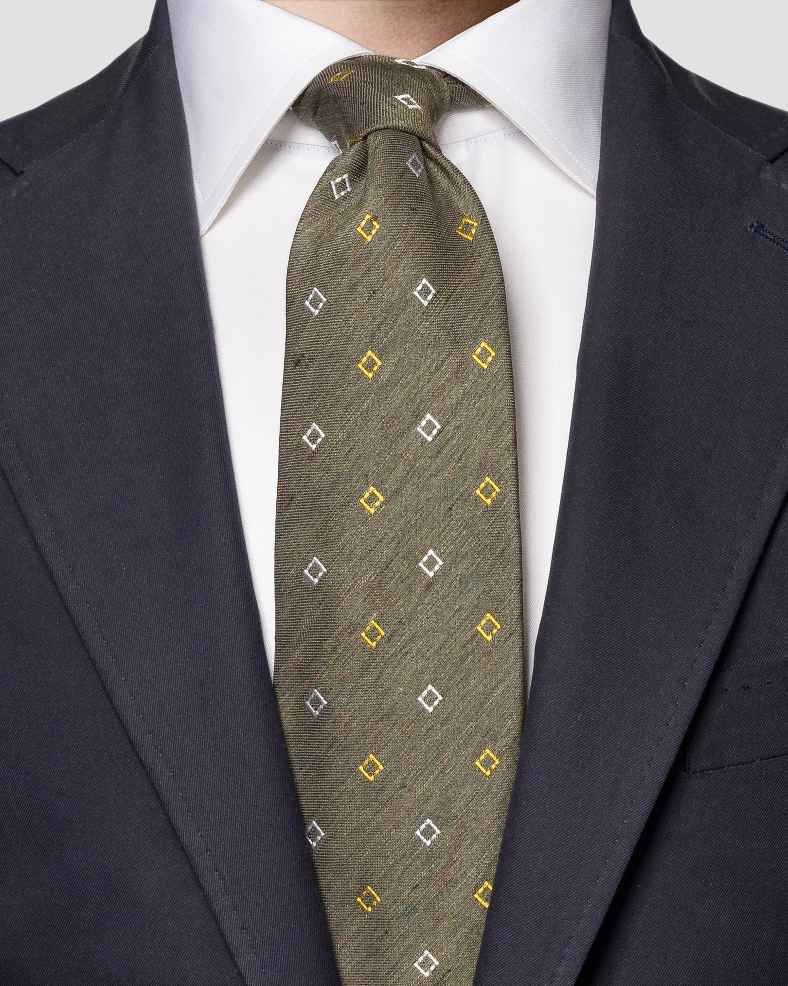 Eton - green geometric tie
