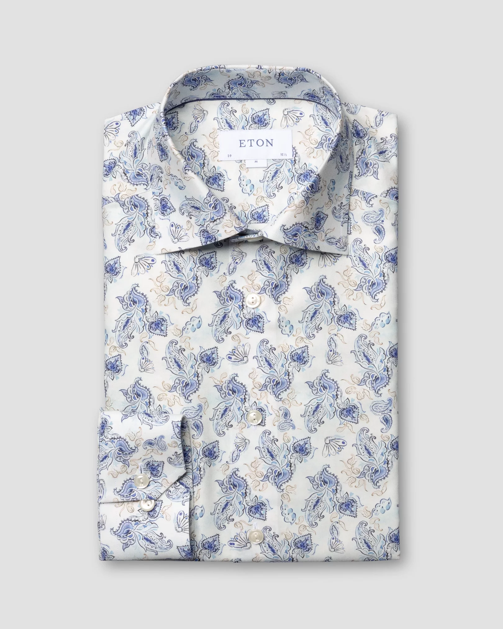 Eton - watercolour paisley shirt