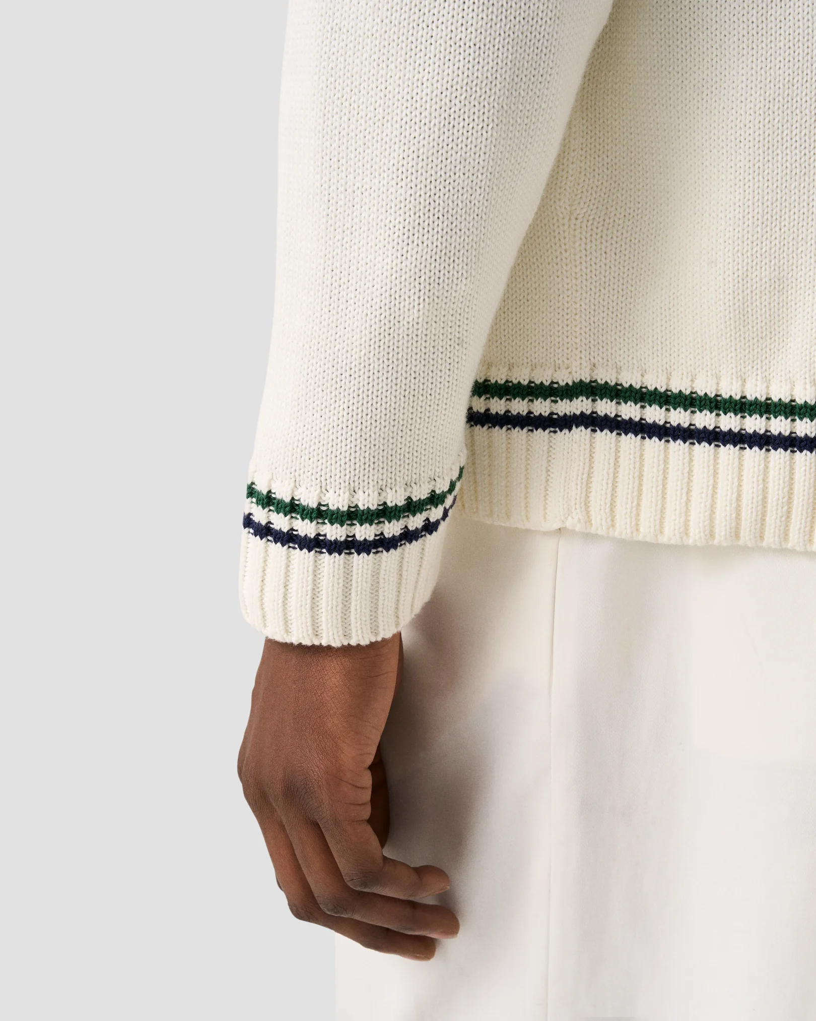 Eton - eton x tretorn cotton v neck cardigan