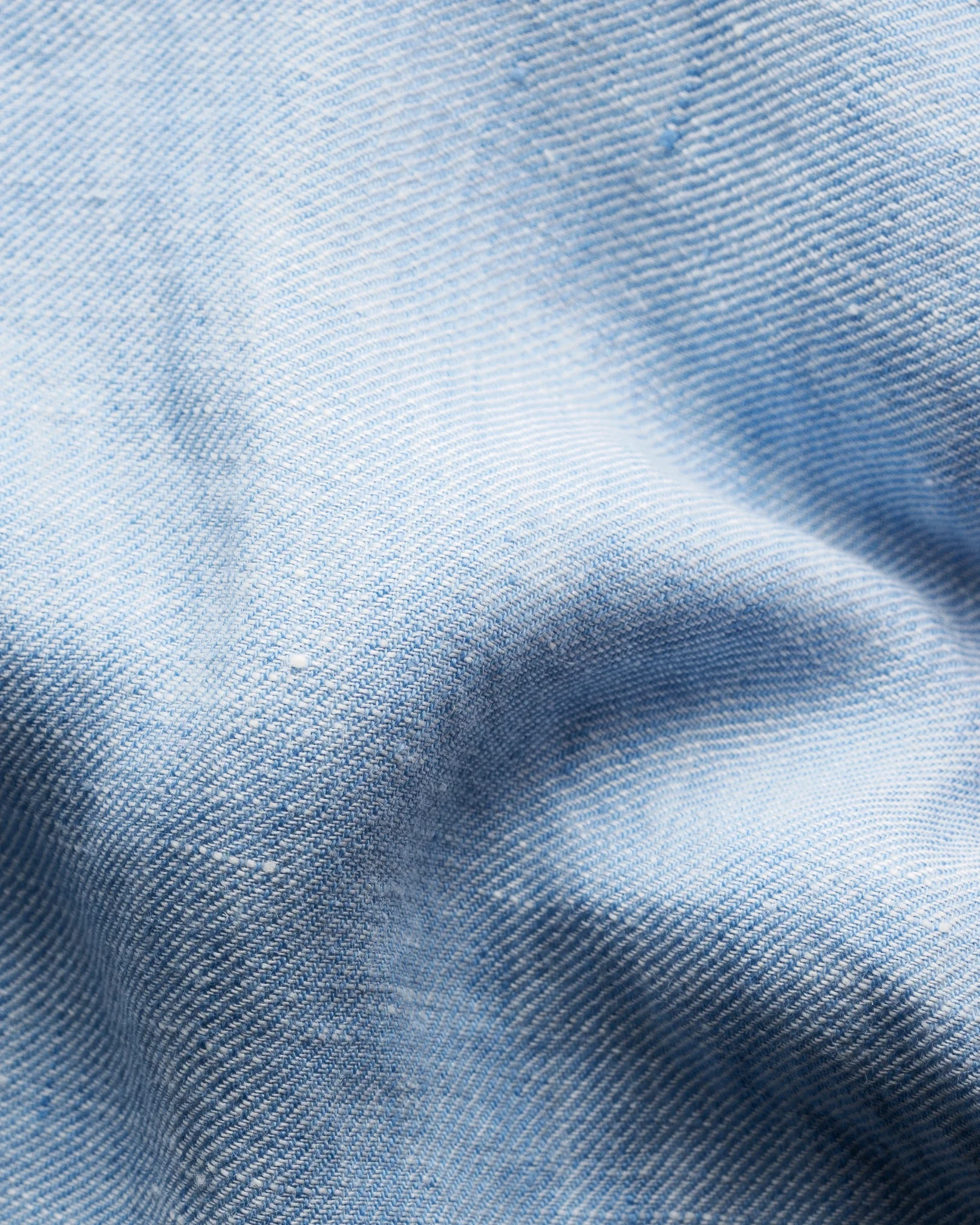 Eton - light blue solid twill linen shirt