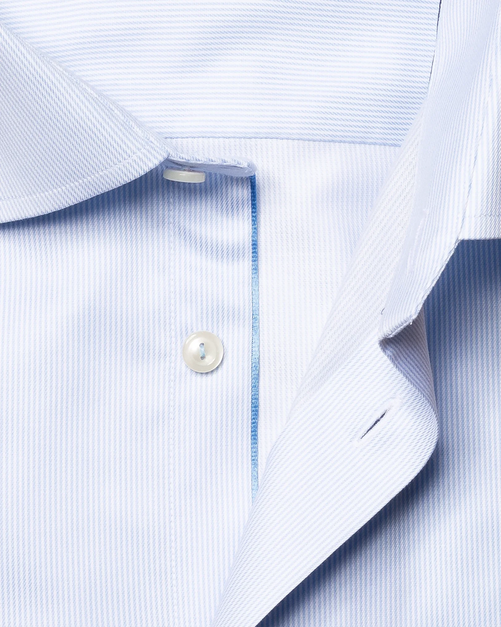 Eton - light blue striped stretch twill shirt extra long sleeves