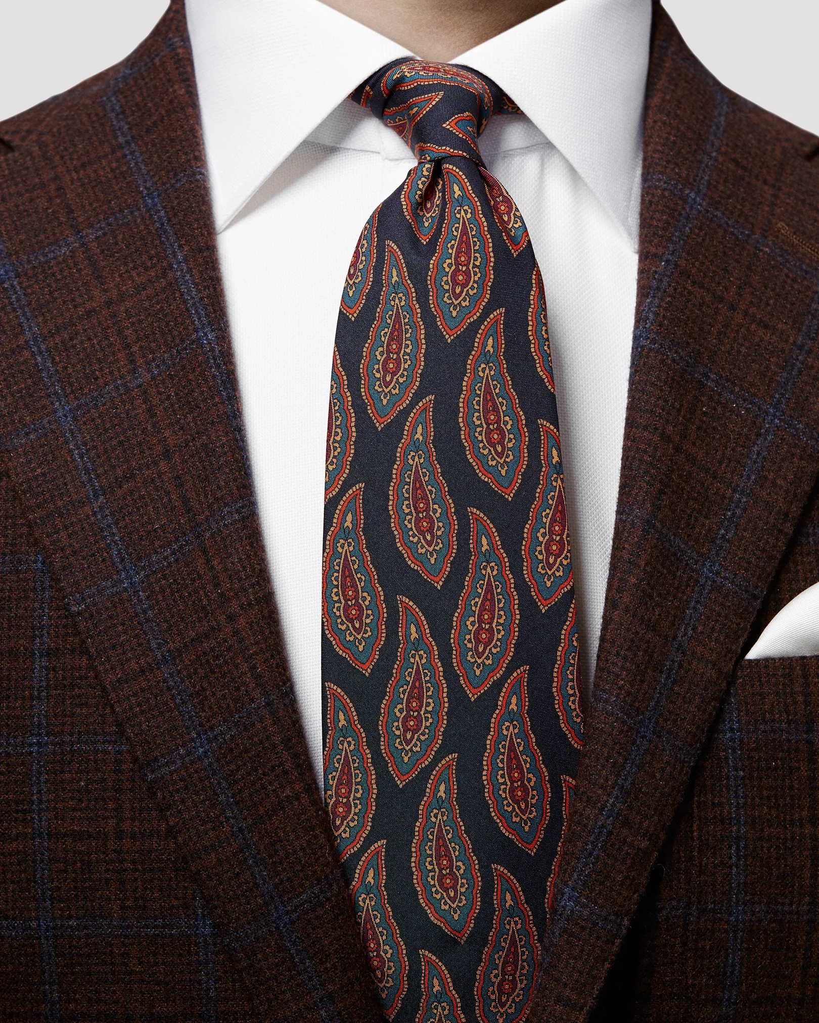 Eton - hand made paisley tie