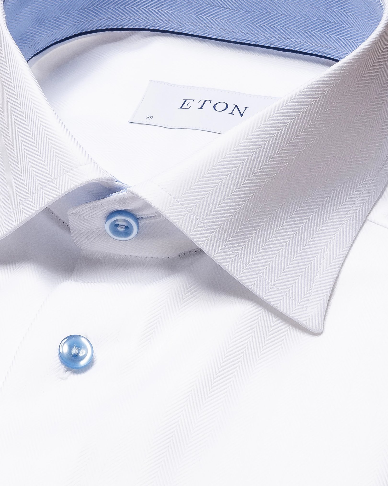 Eton - white signature twill cut ss