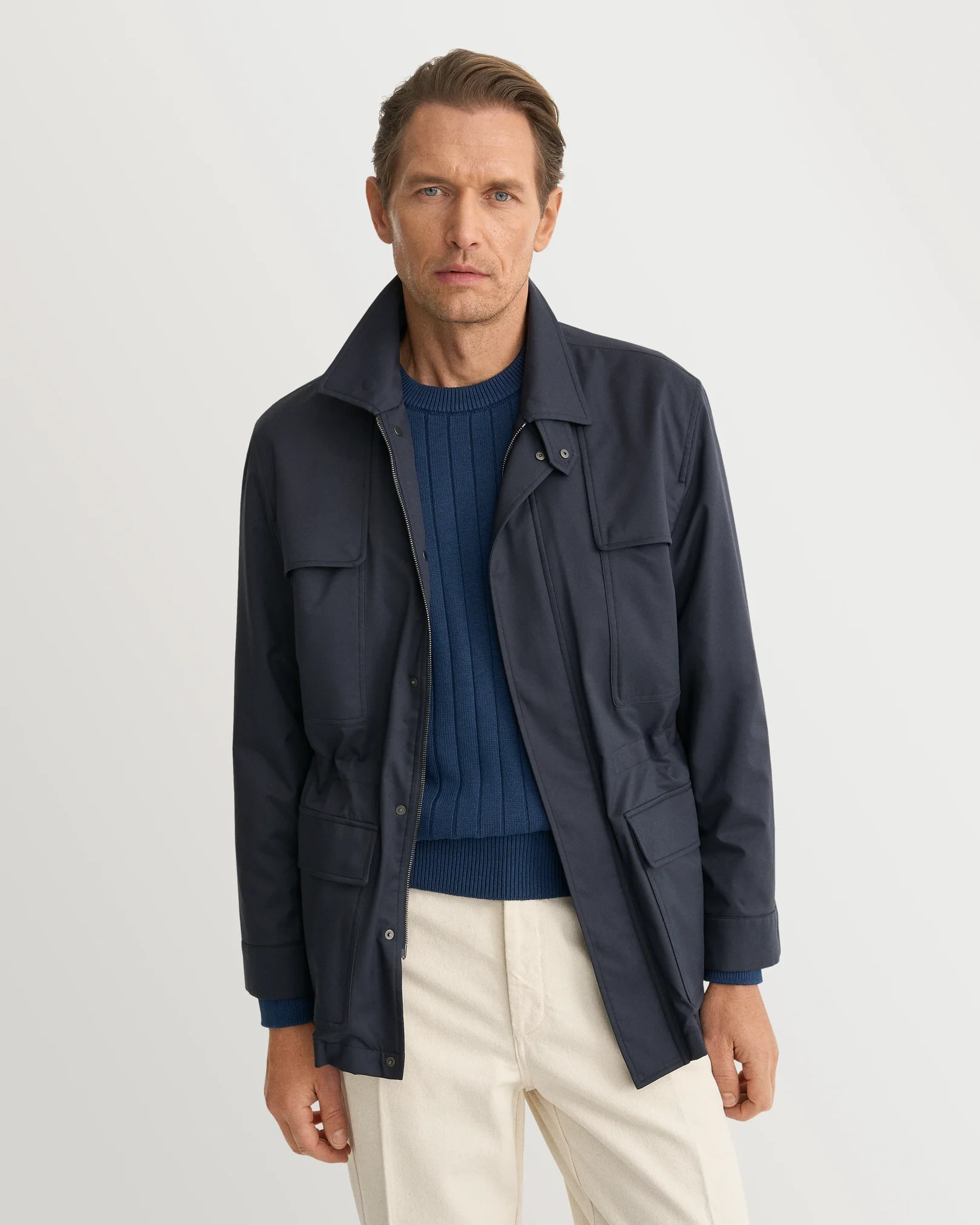 Eton - cotton structure knit crew neck 261