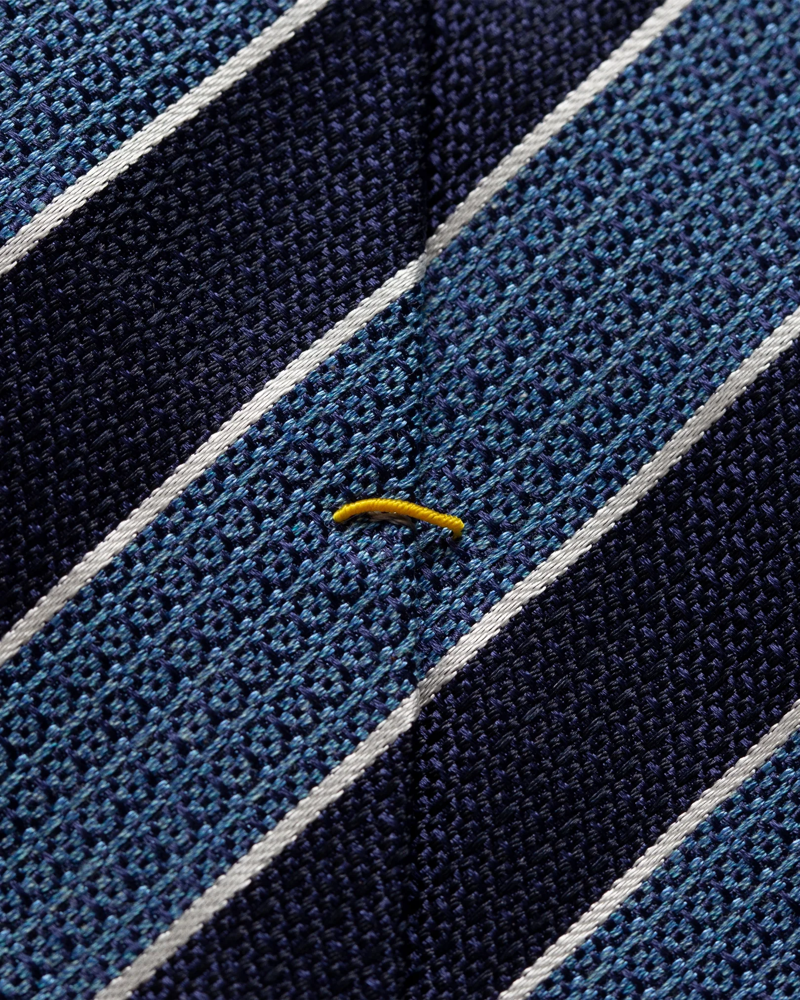 Eton - blue striped cotton silk tie