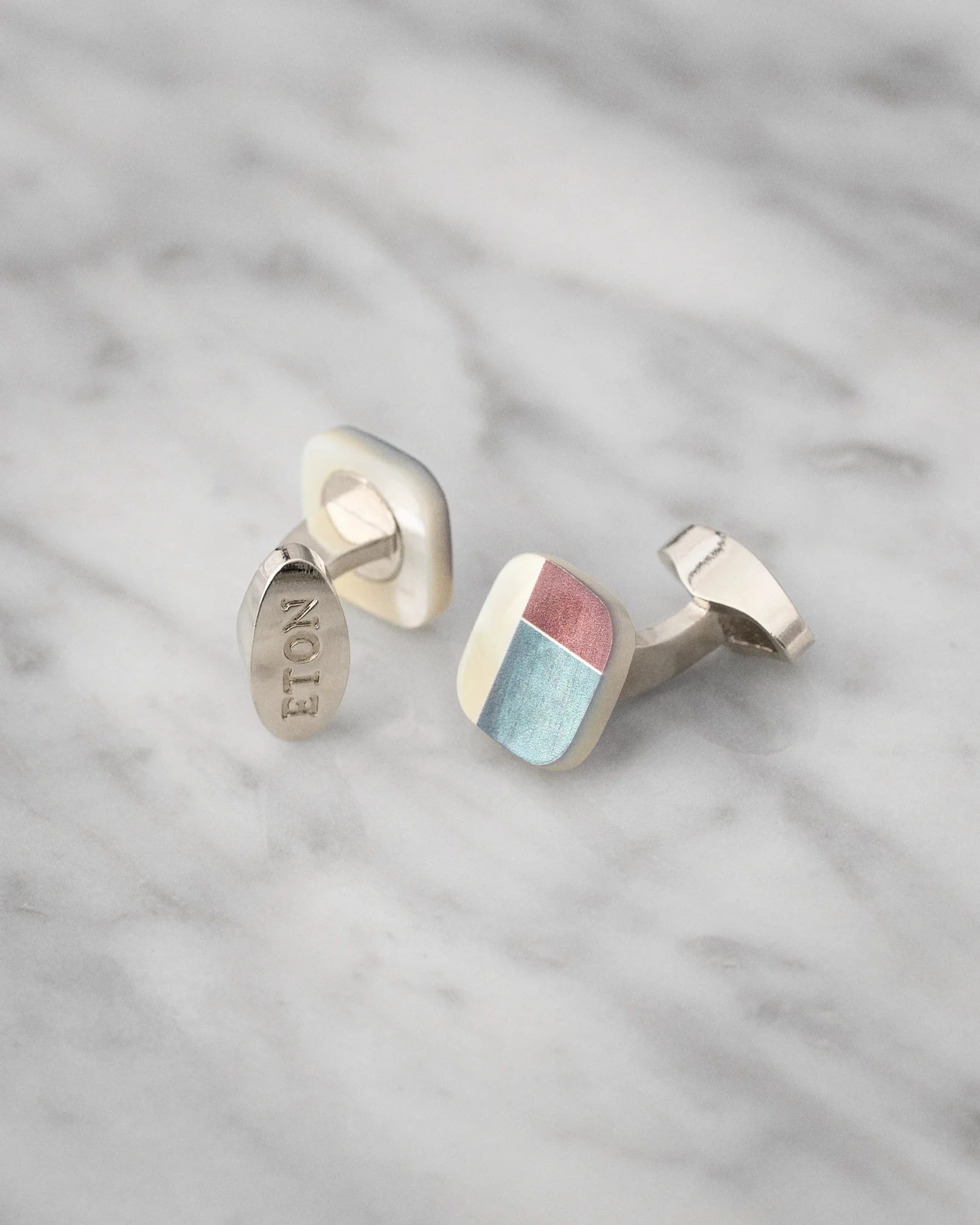 Eton - geometrical mop square cufflinks