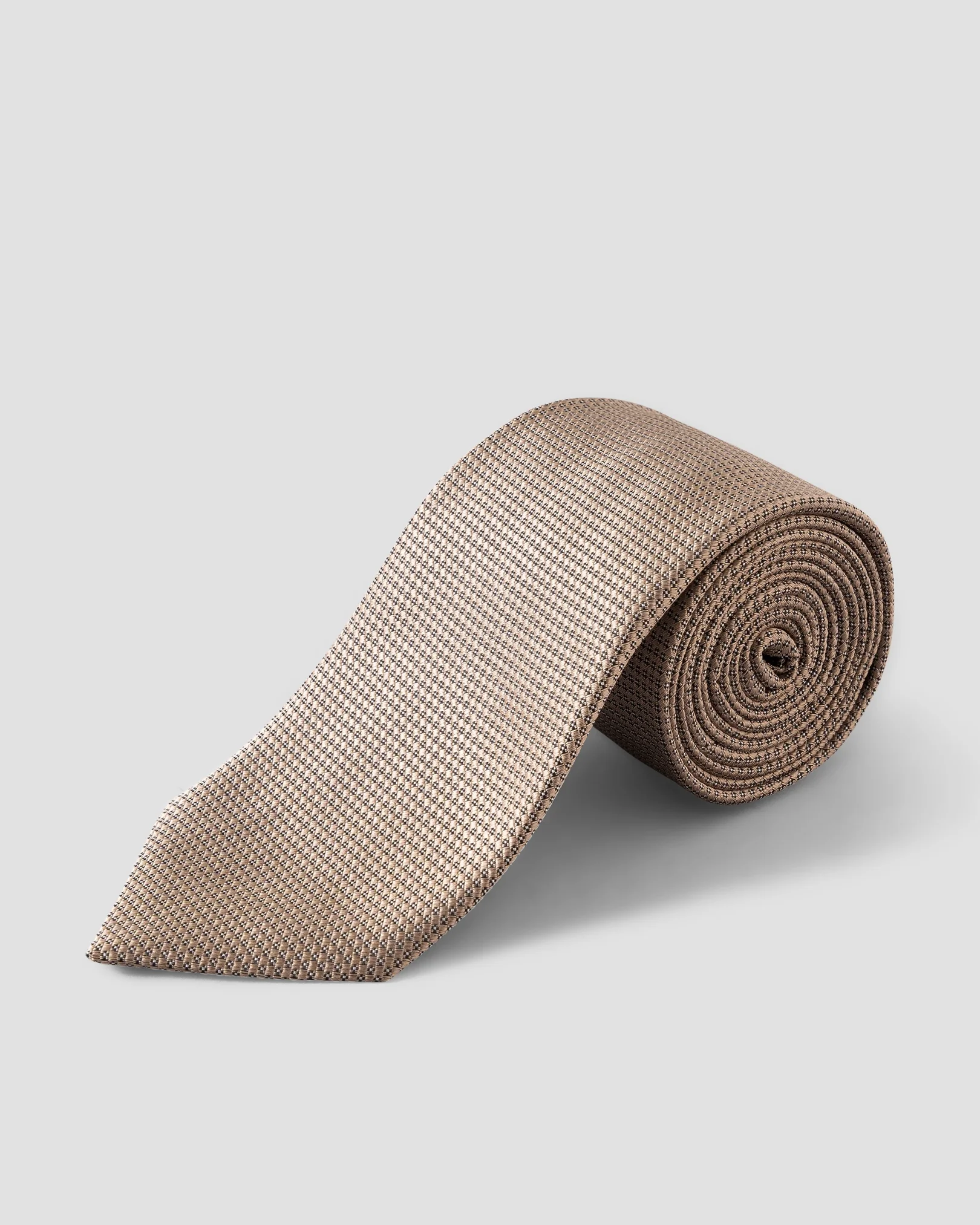 Eton - pin dot woven silk tie beige pin dot woven silk tie