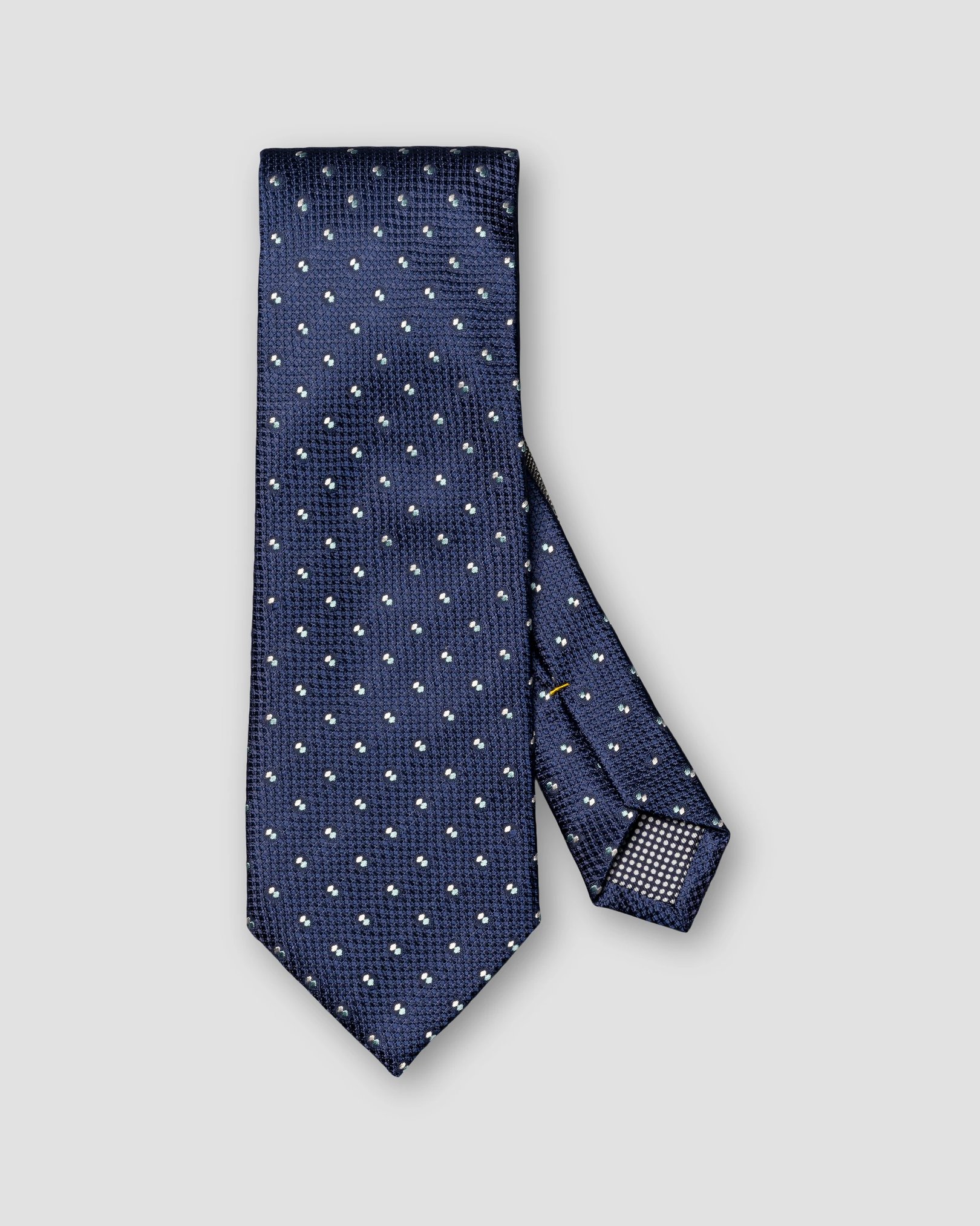 Eton - pin dot silk nay tie