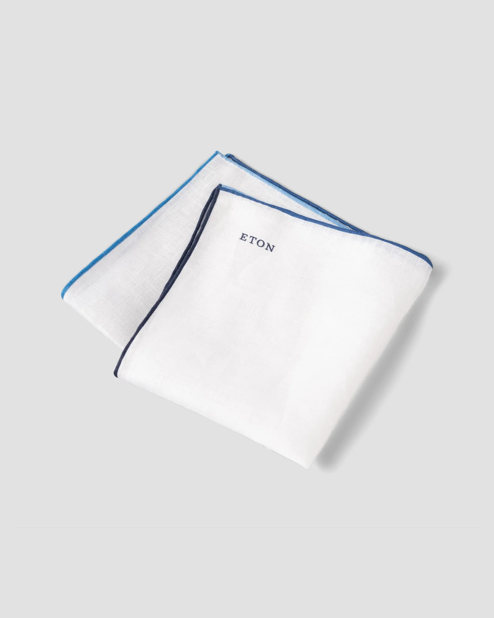 Eton - blue linen pocket square