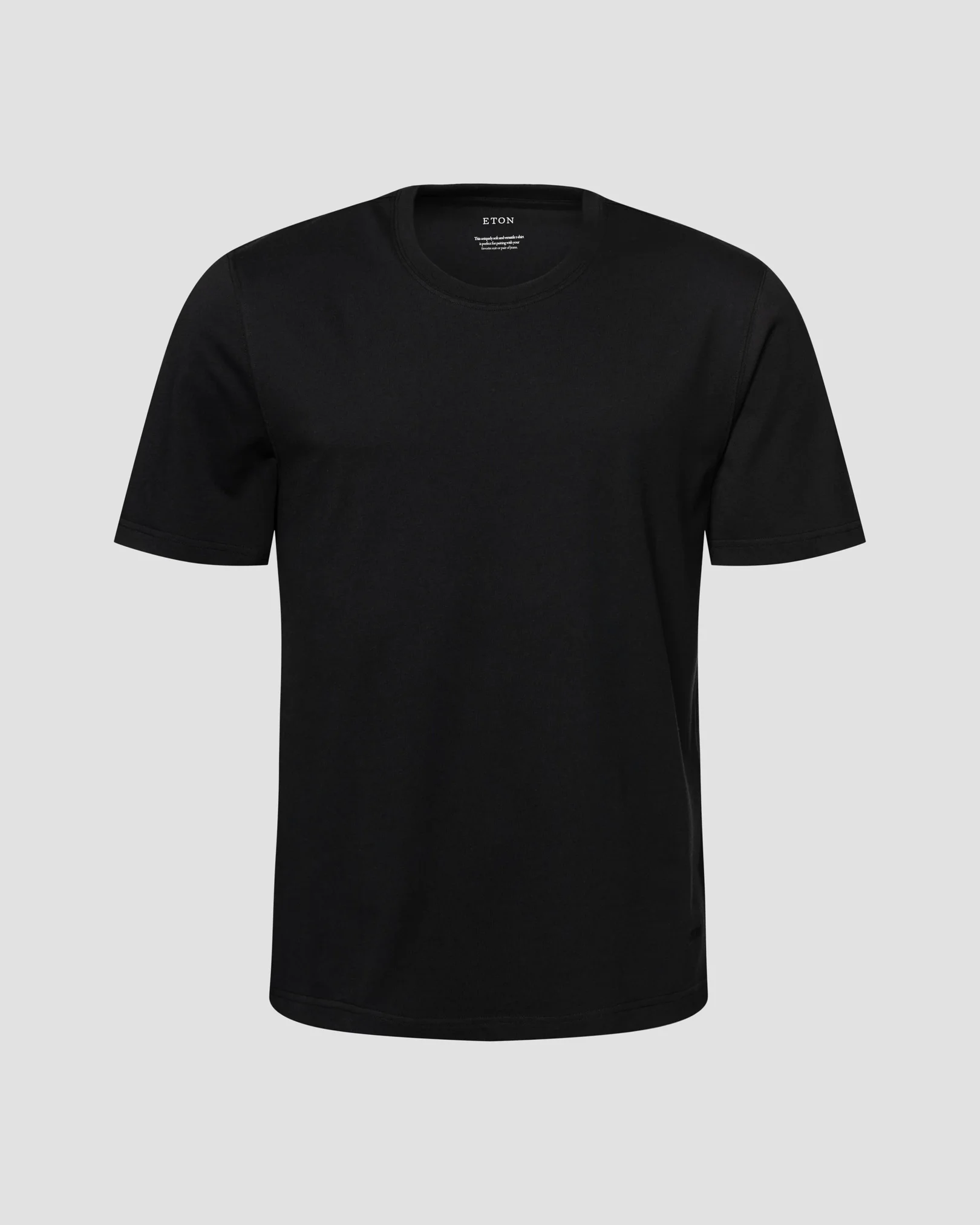 Schwarzes T-shirt aus Supima-Baumwolle