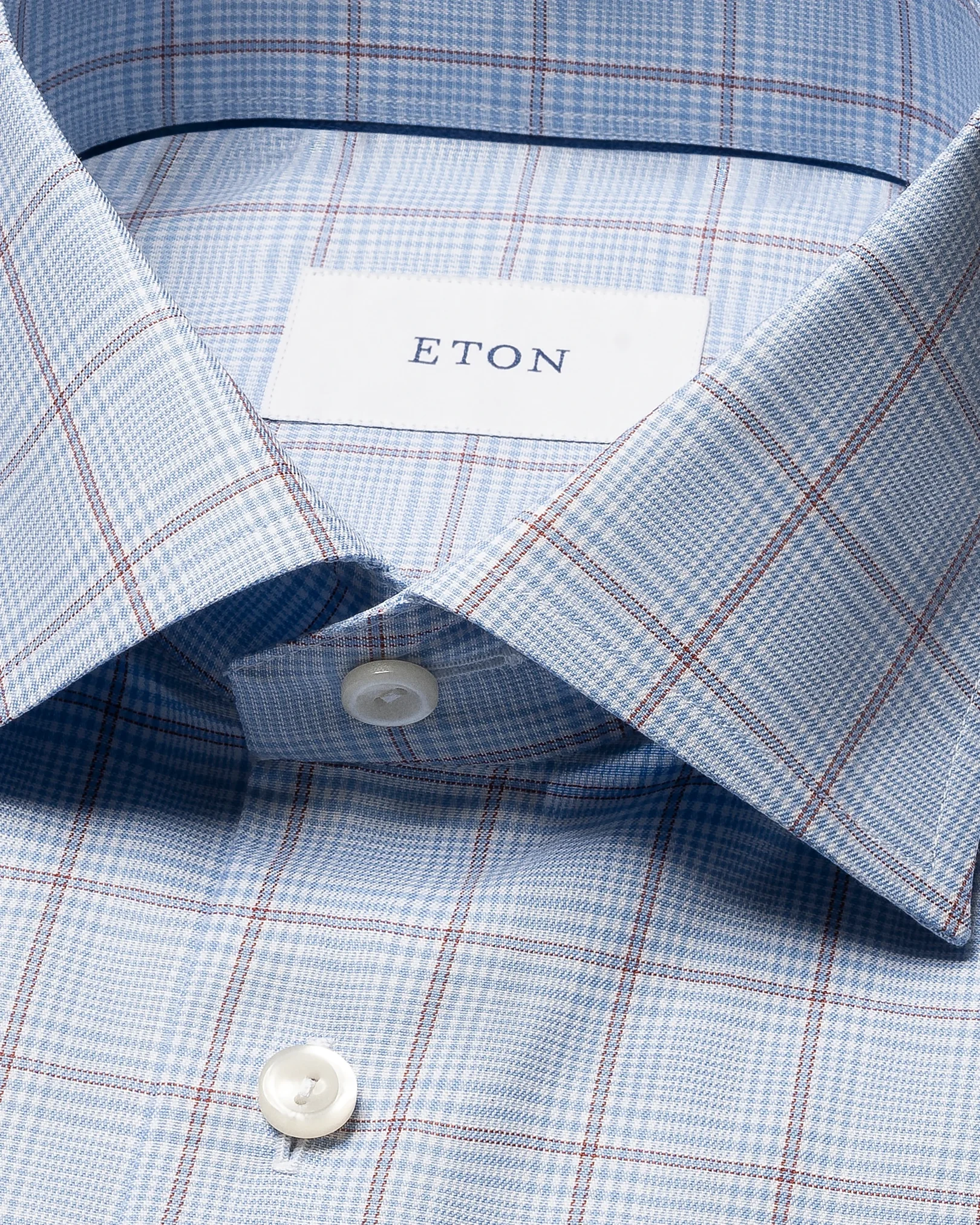 Eton - bold check signature twill shirt