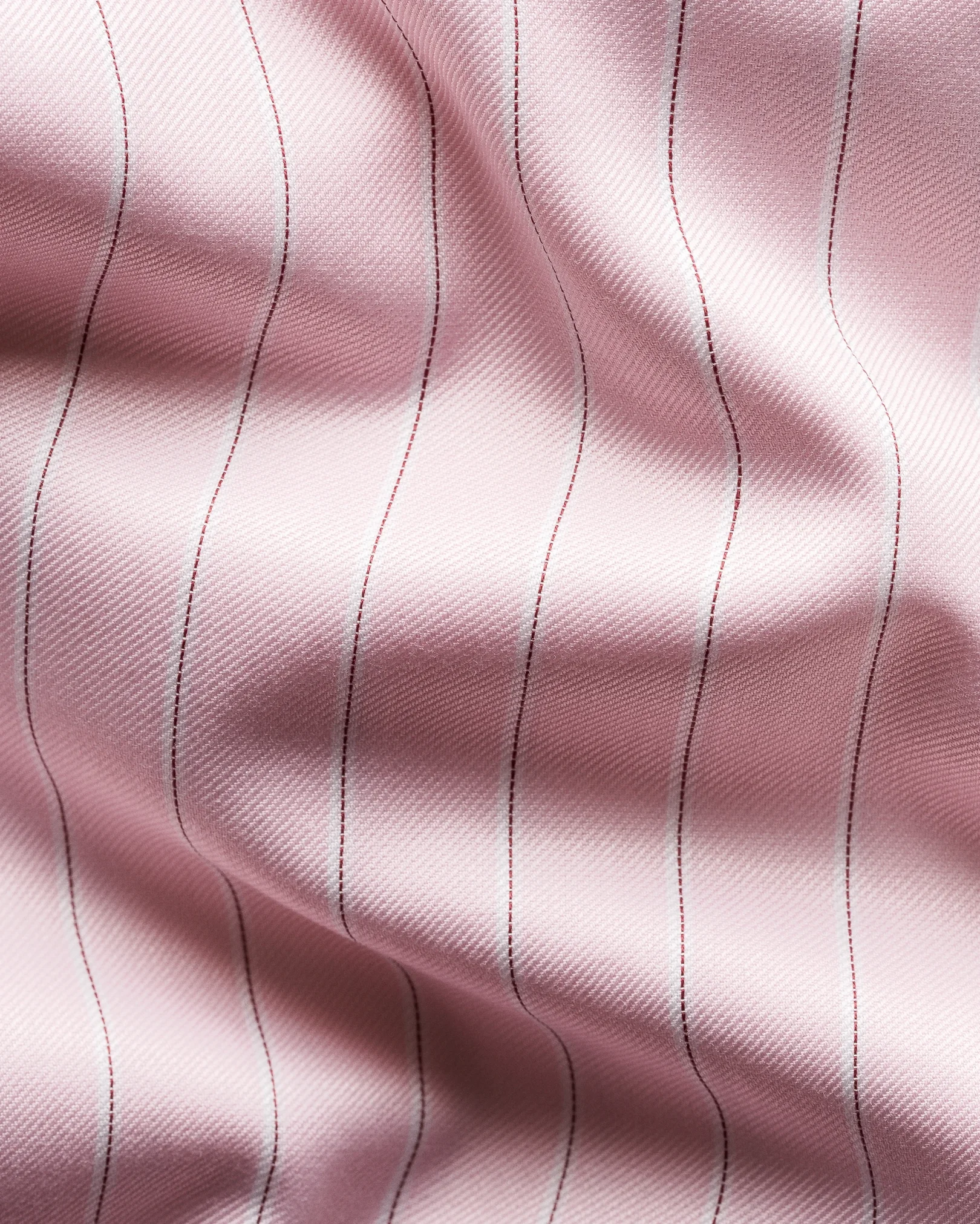 Eton - pink striped signature twill shirt cut away 266