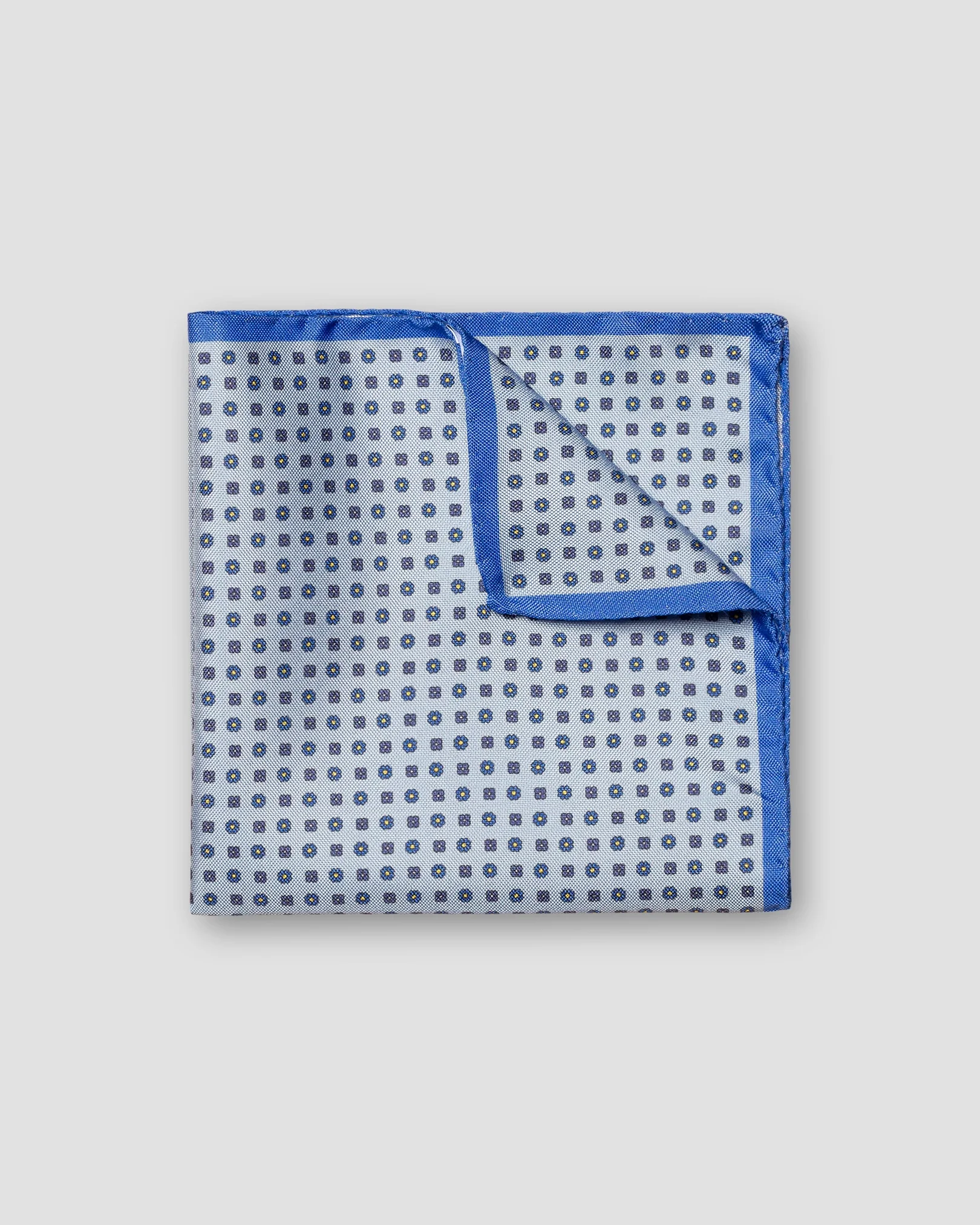 Eton - mid blue micro print pocket square