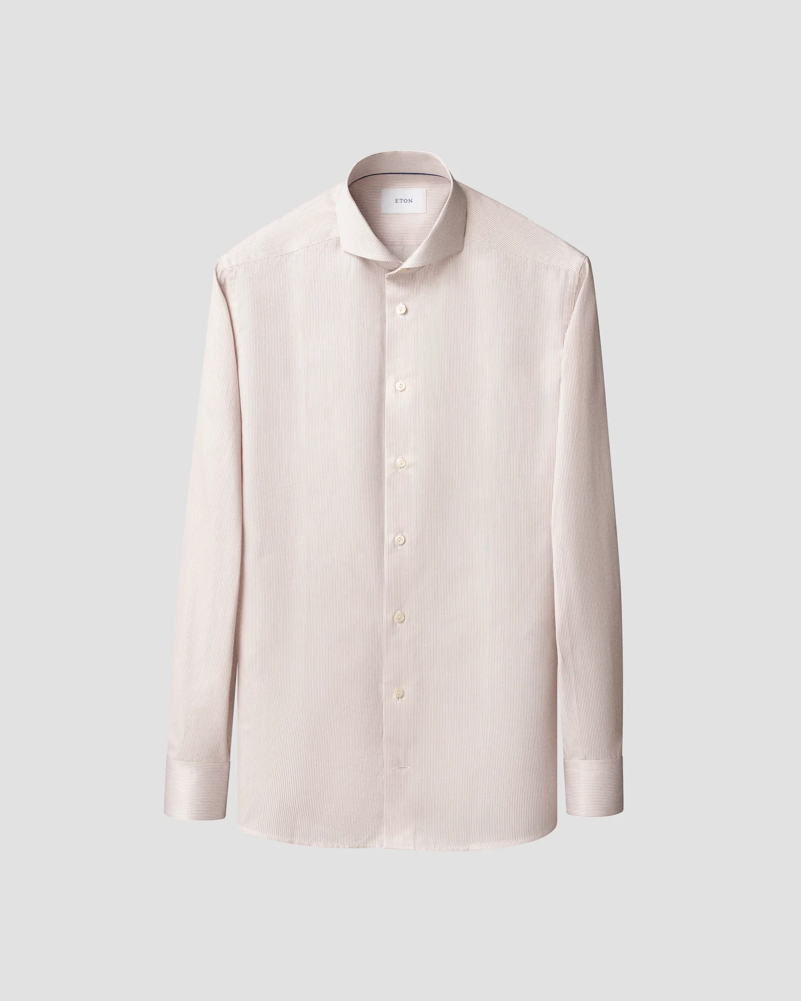 Eton - orange fine striped signature twill shirt