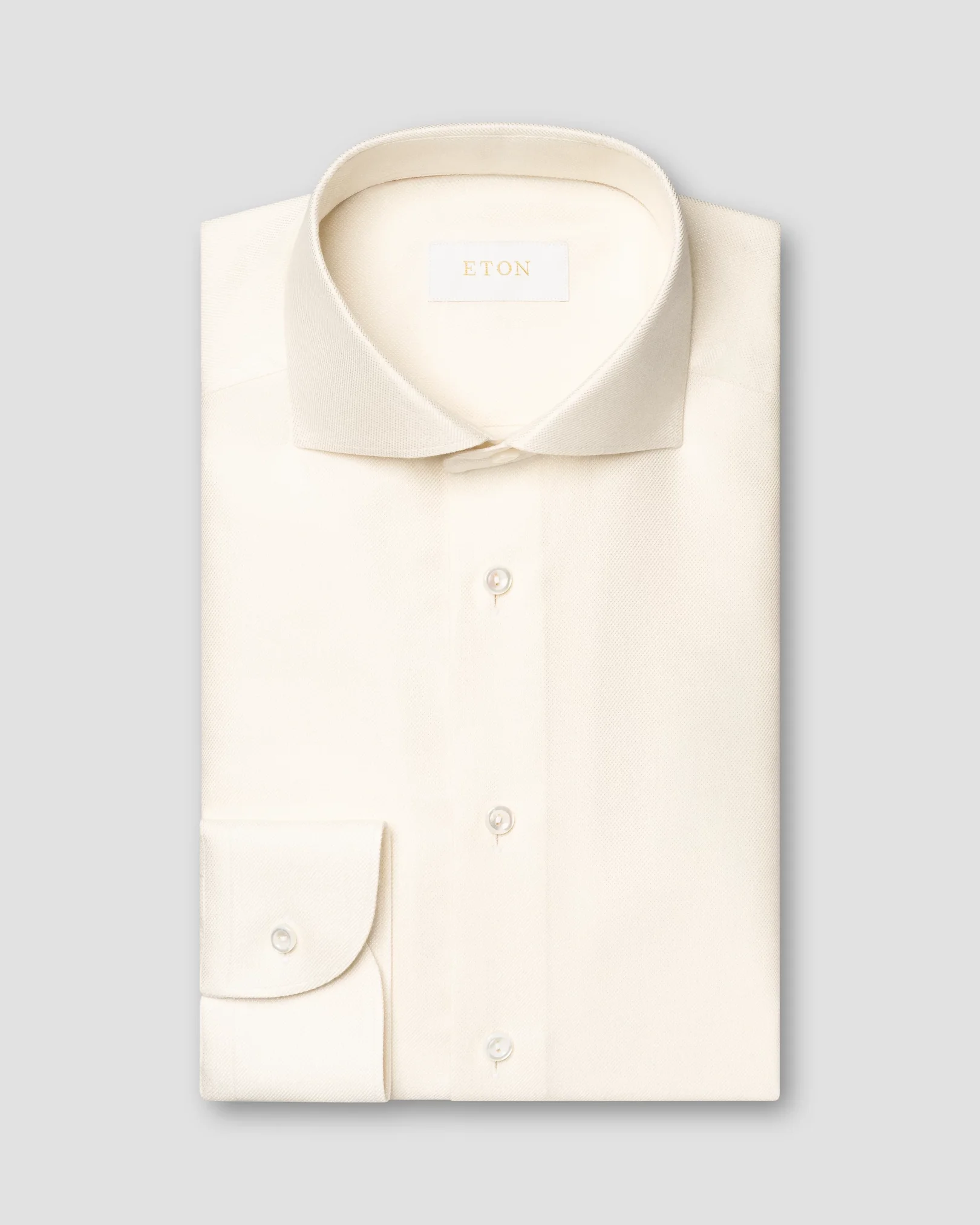 Eton - Solid Cotton Cashmere Silk Shirt