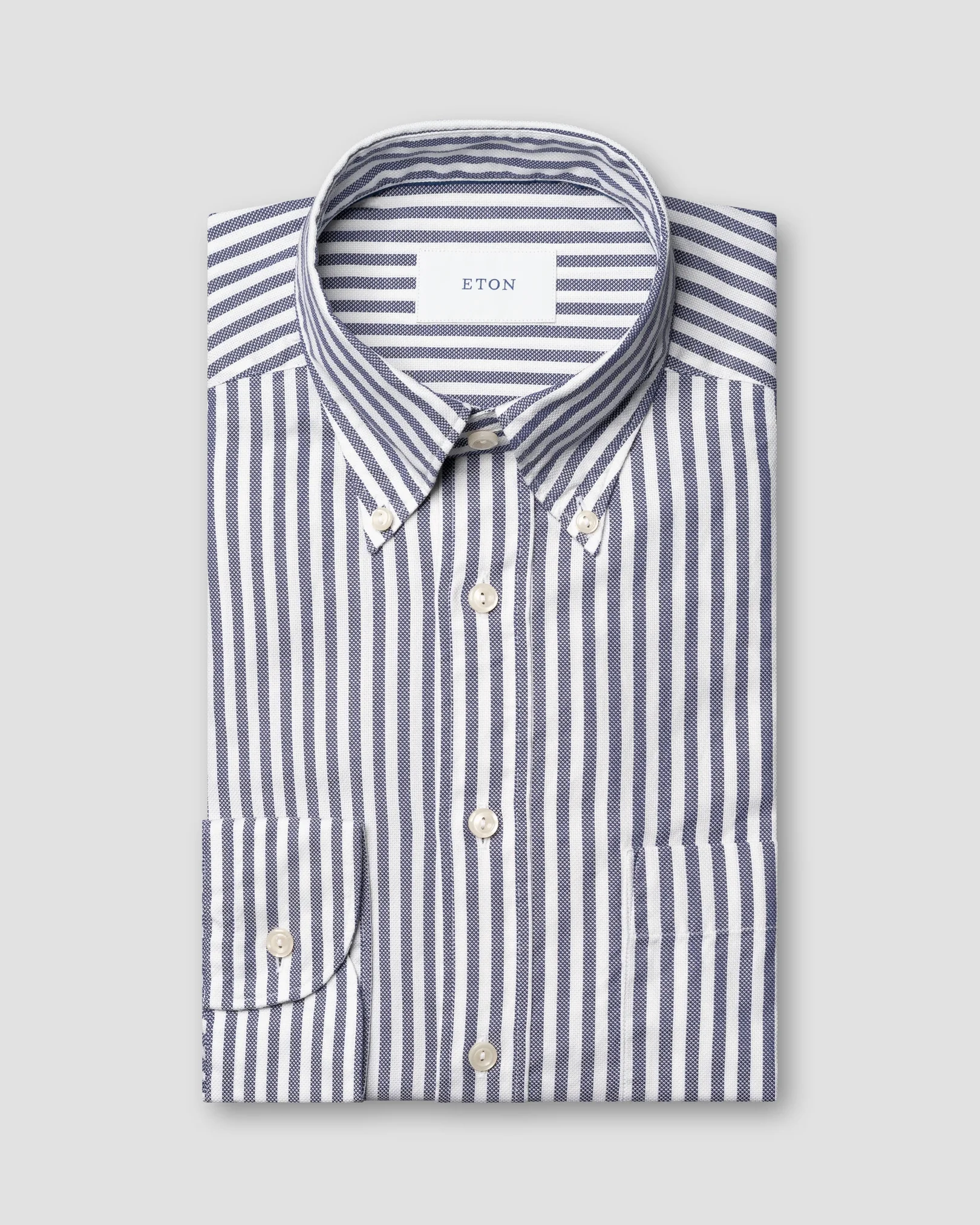 Eton - Striped Royal Oxford Shirt