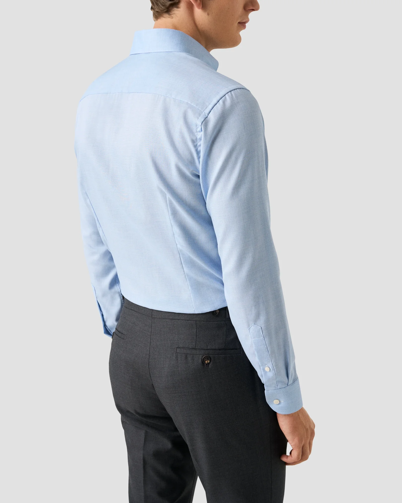 Eton - light blue solid signature oxford shirt