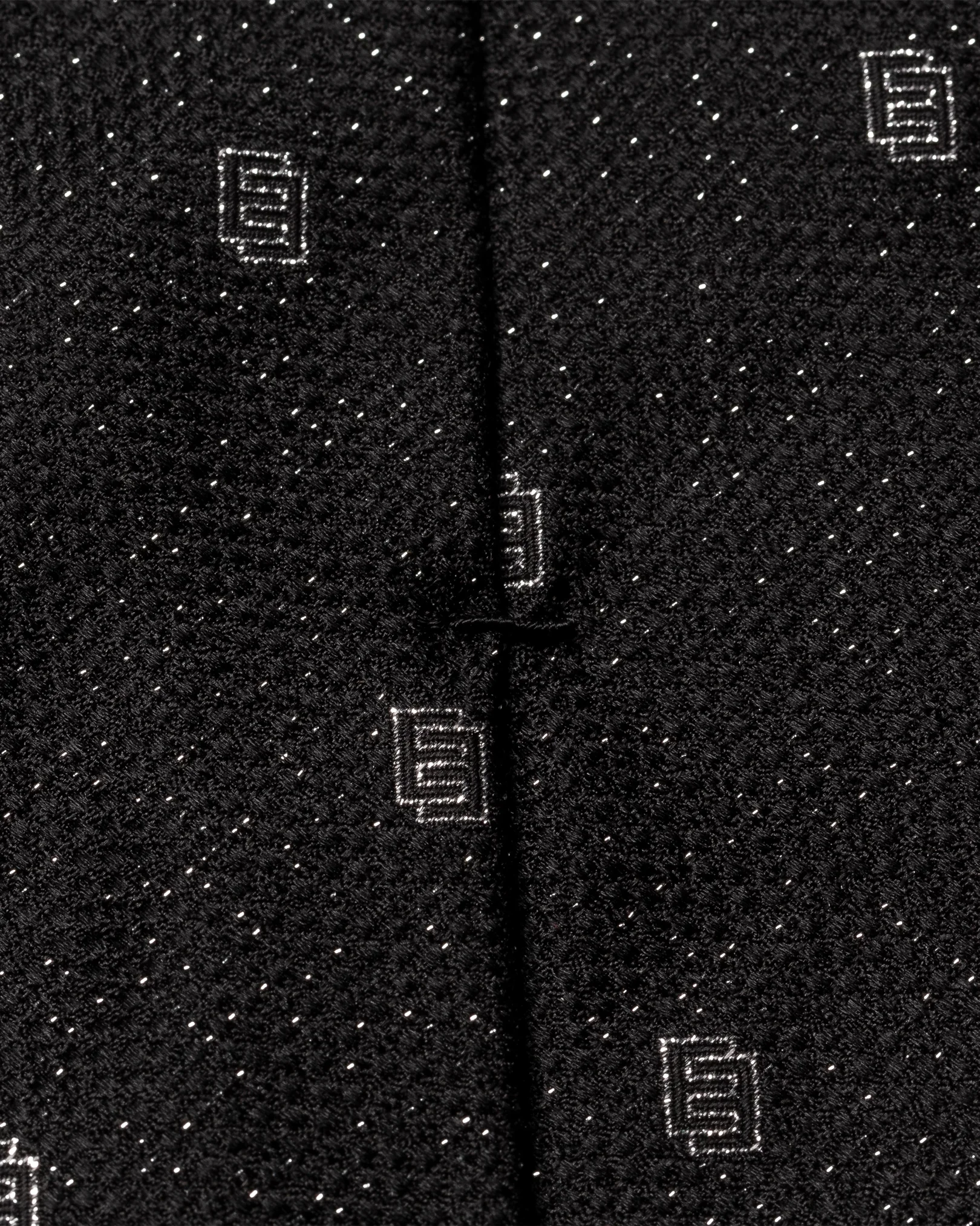 Eton - black double e printed tie