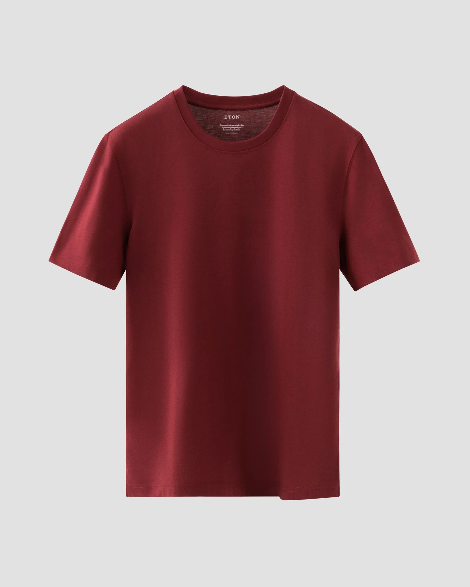 Eton - dark red crew neck short sleeve t shirt