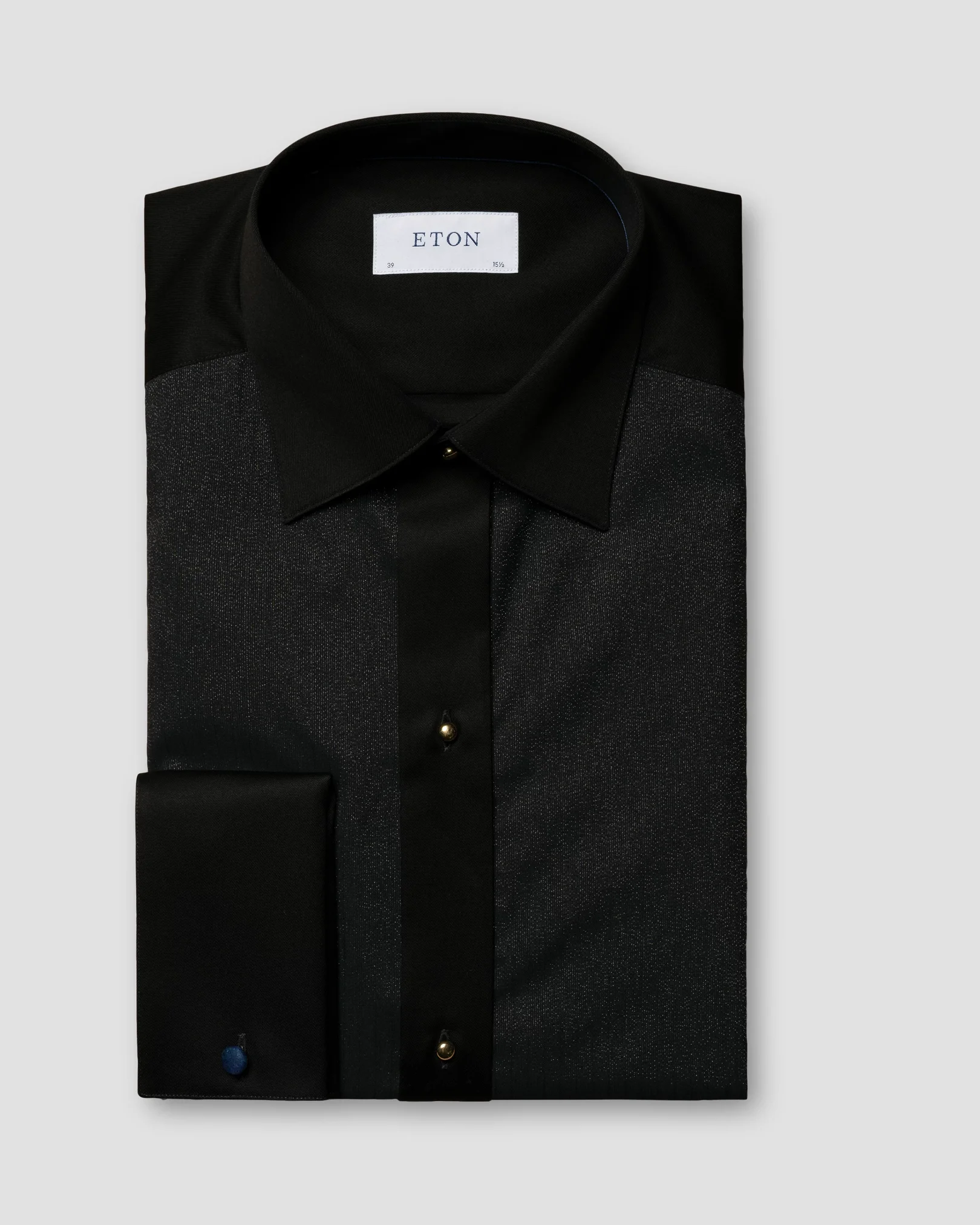 Eton - black plisse lurex