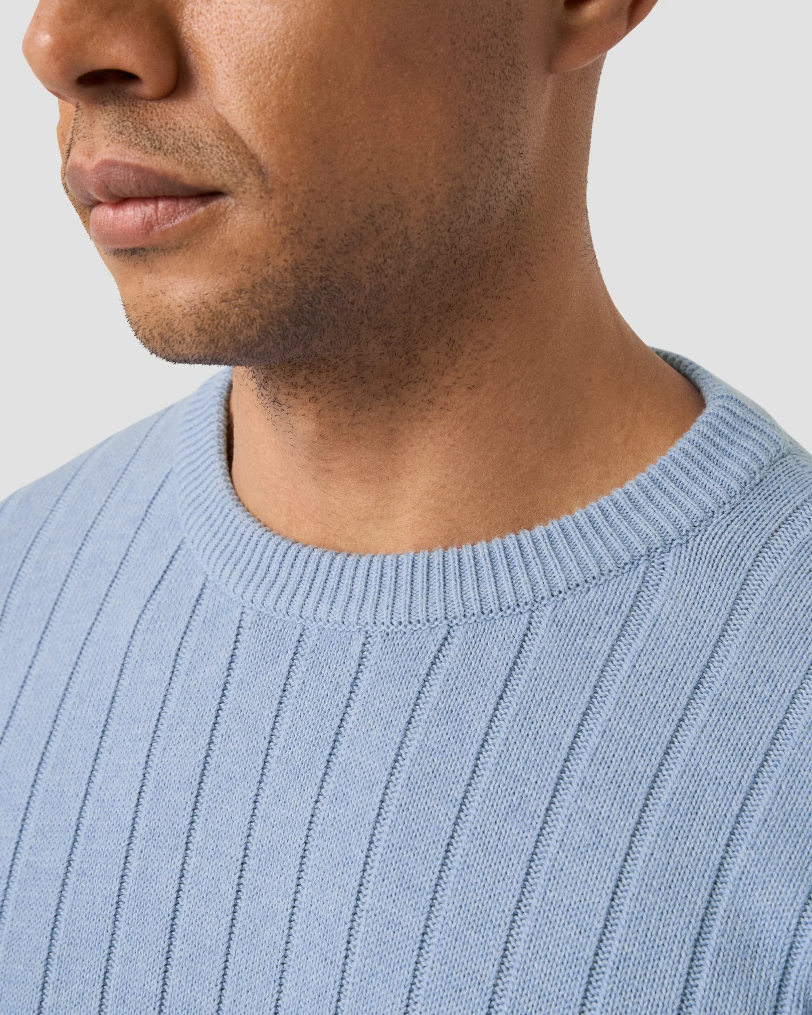 Eton - Cotton Structure Knit Crew Neck