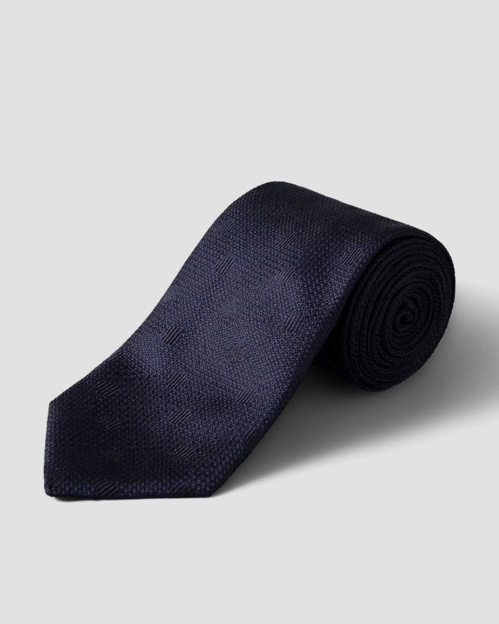 Eton - dark blue polka dot grenadine silk tie