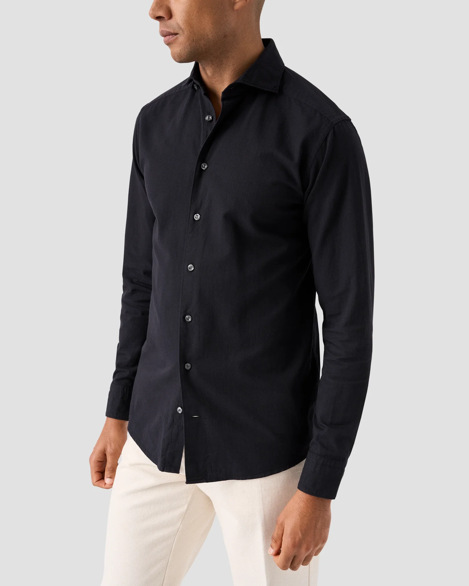 Eton - black indigo wide spread shirt