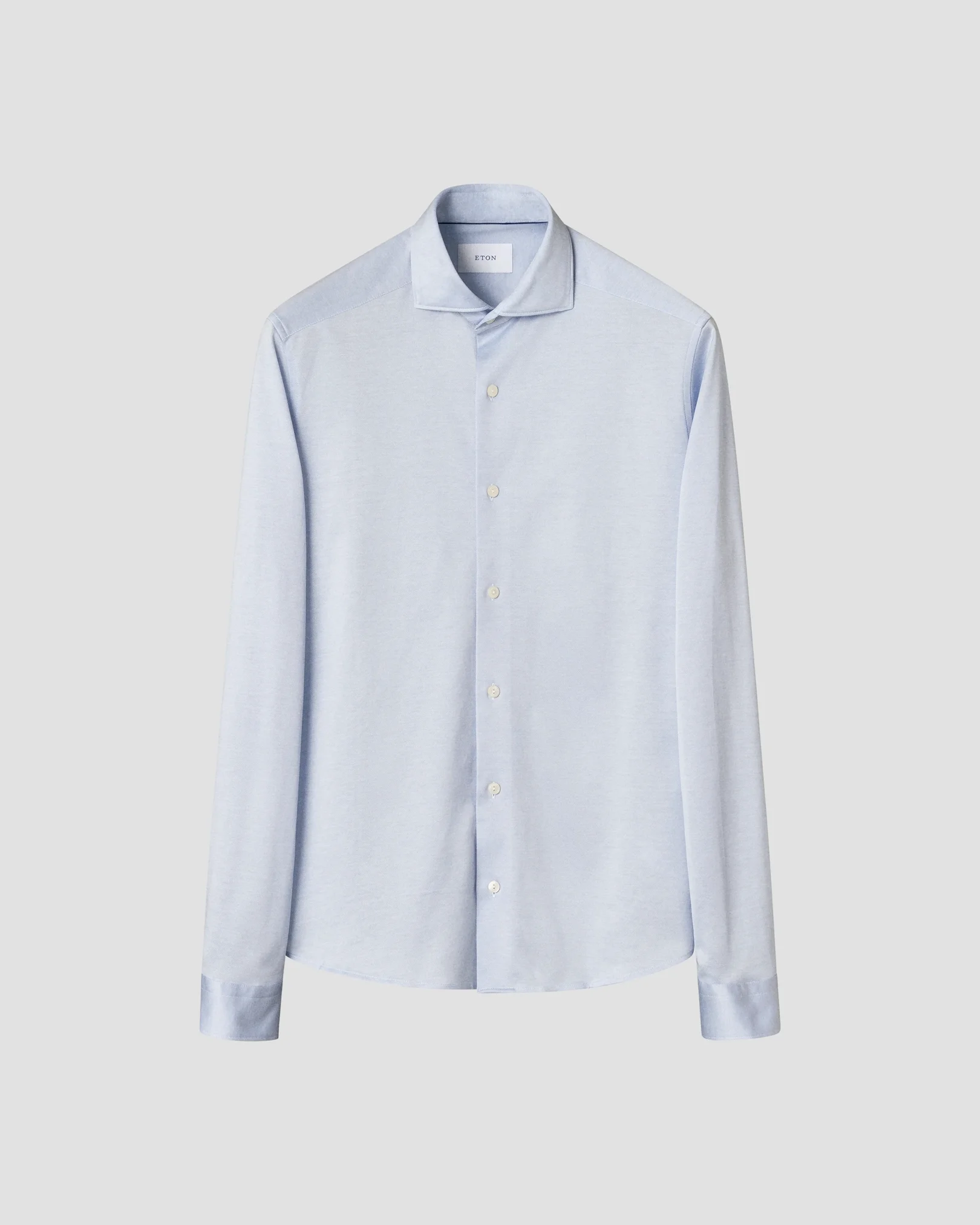 Eton - light blue filo di scozia jersey shirt