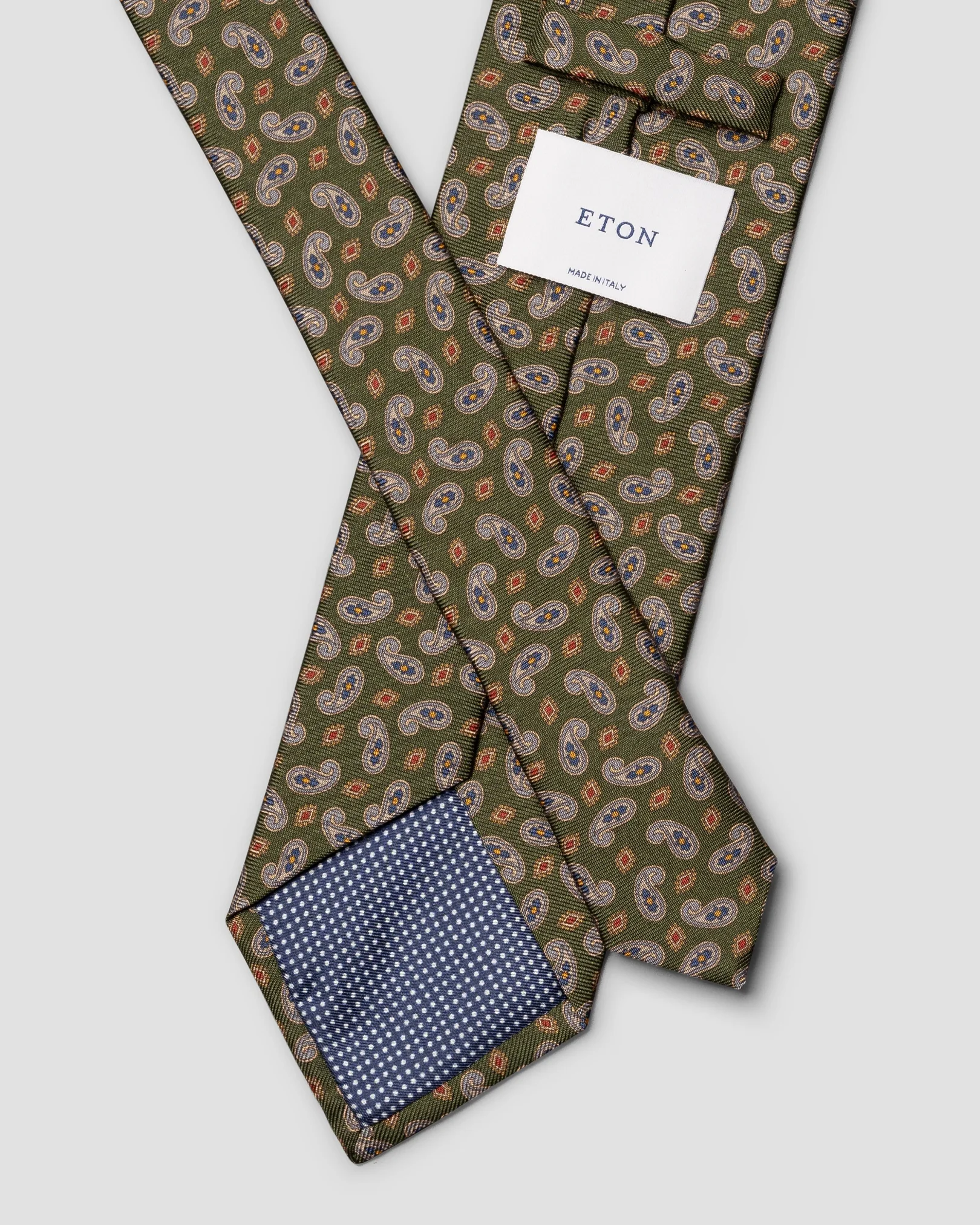 Eton - paisley print 256 silk tie