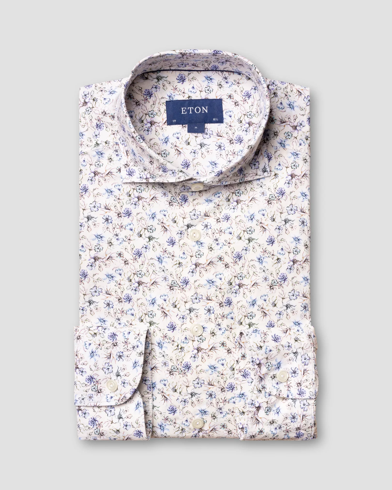 Eton - blue flourishing shirt soft
