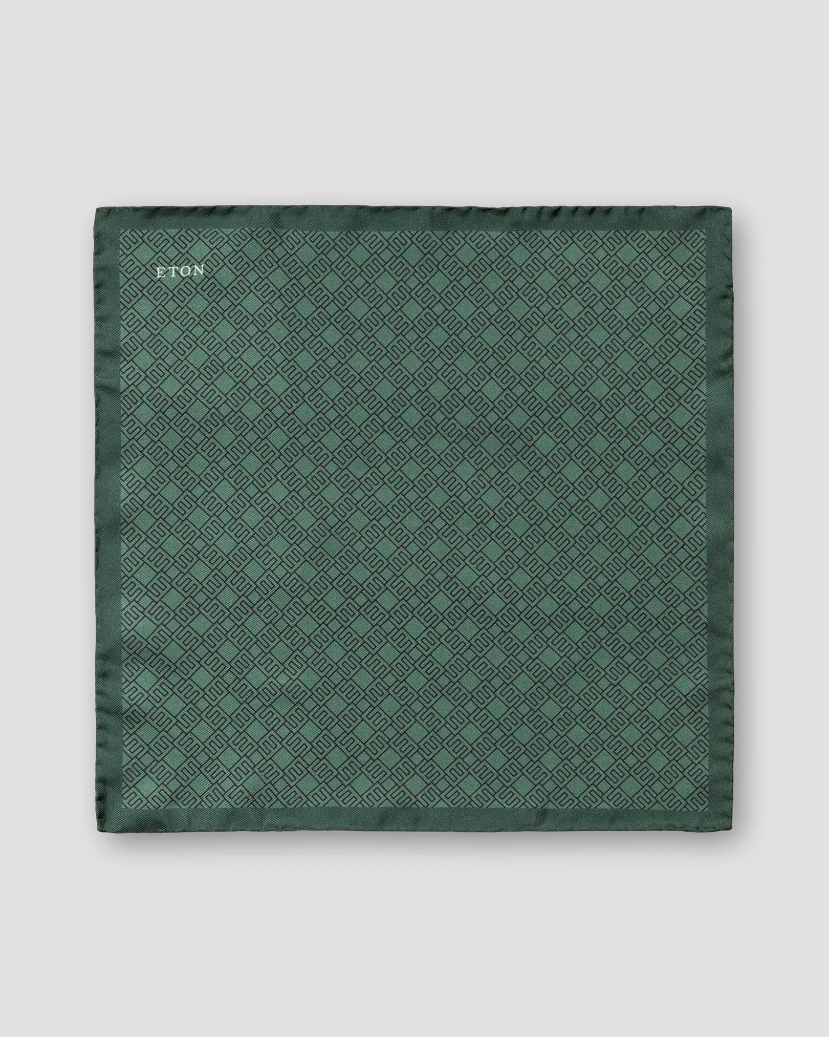 Eton - dark green vintage pocket square