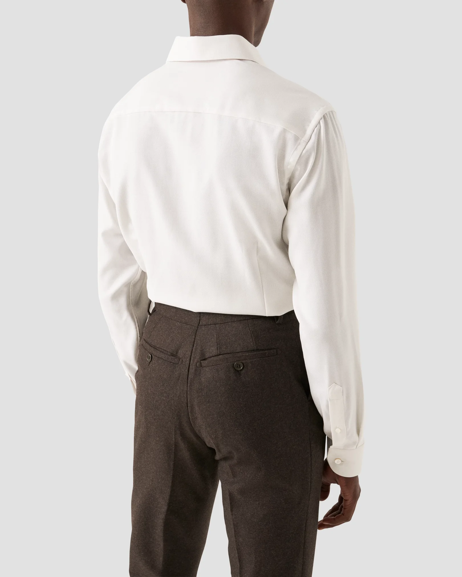 Eton - white royal weave shirt