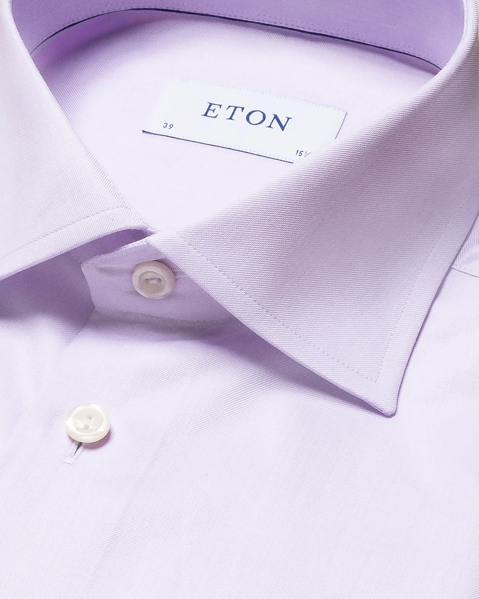 Eton - light purple signature twill cutaway shirt