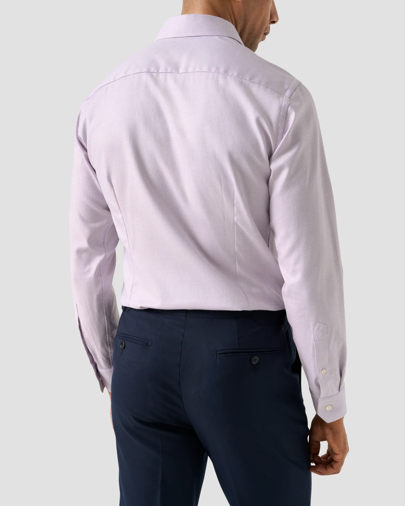 Eton - pink semi solid twill shirt