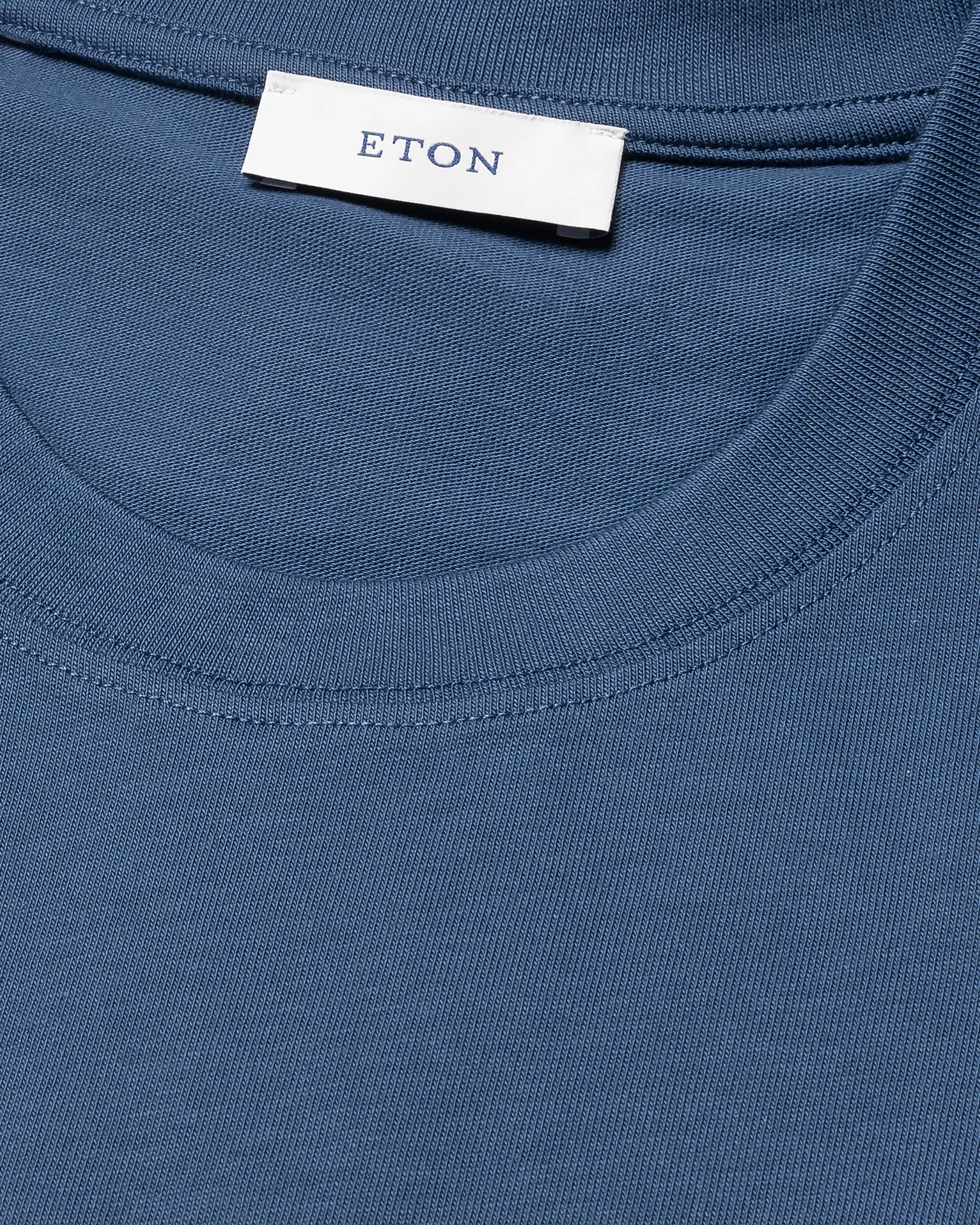Eton - mid blue single jersey supima cotton t shirt