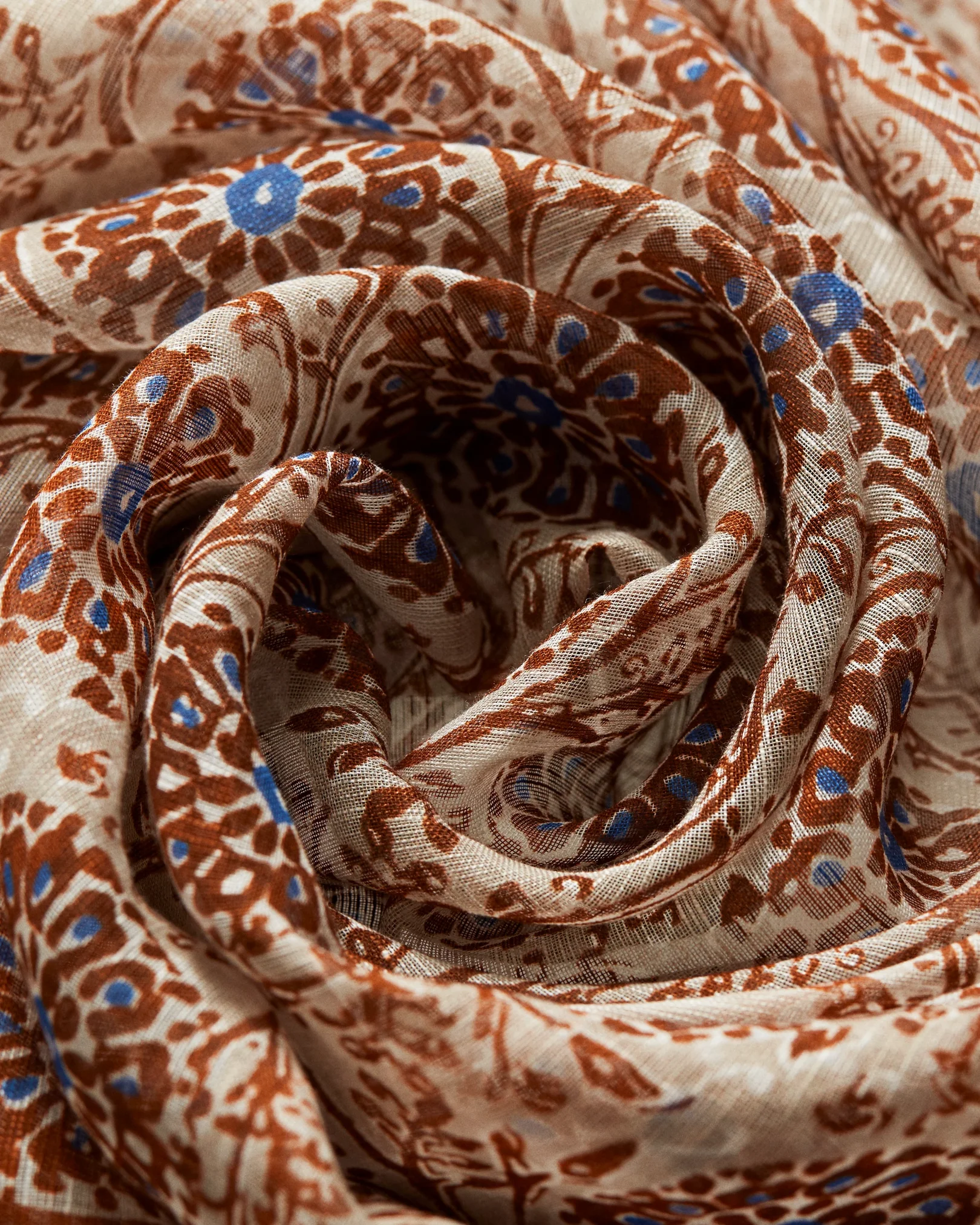 Eton - beige geometric circles foulard scarf