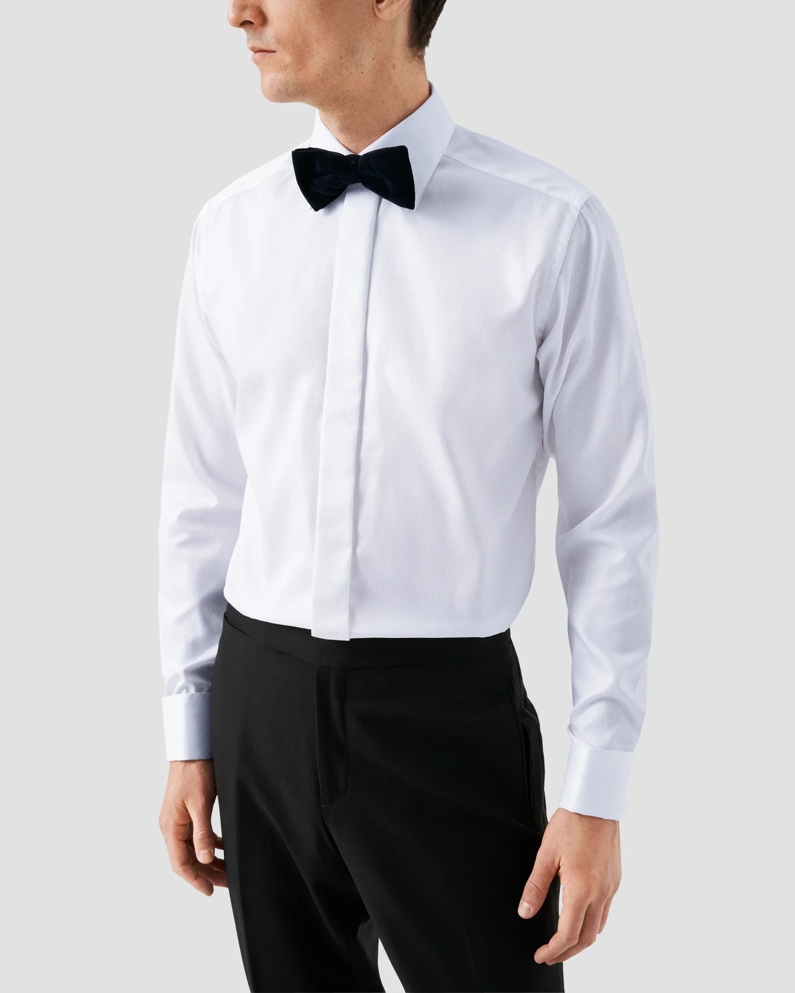 Eton - Chemise de cérémonie en dobby blanc