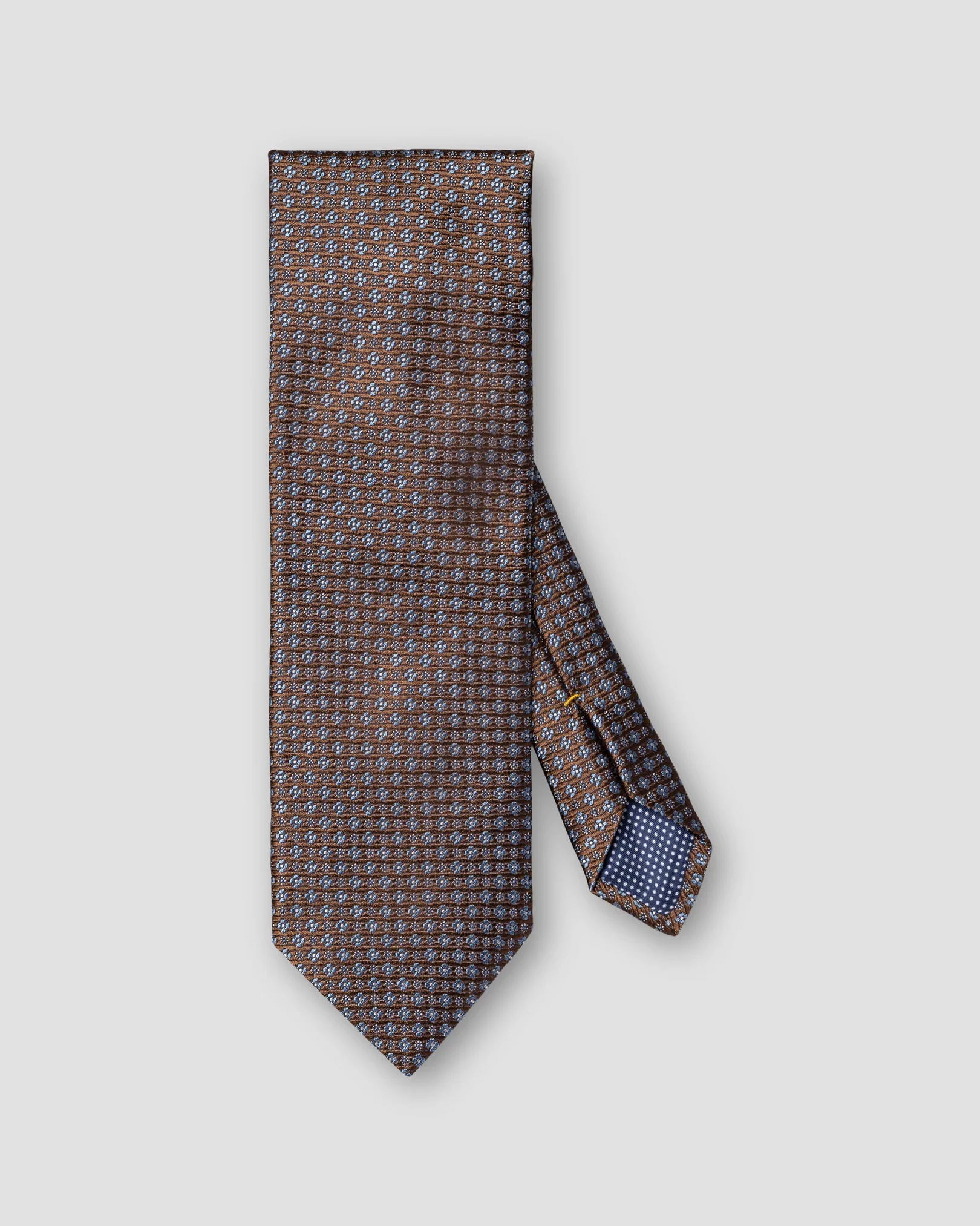 Eton - brown floral woven silk tie