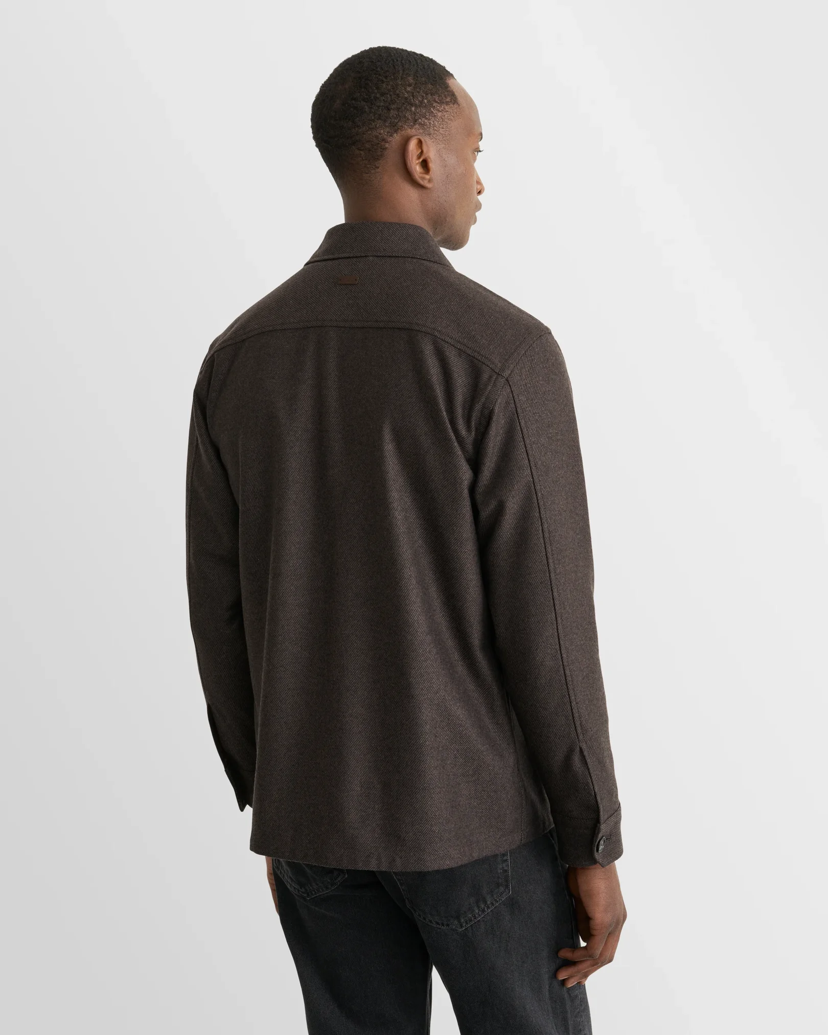 Eton - dark brown wool cashmere two pocket jacket