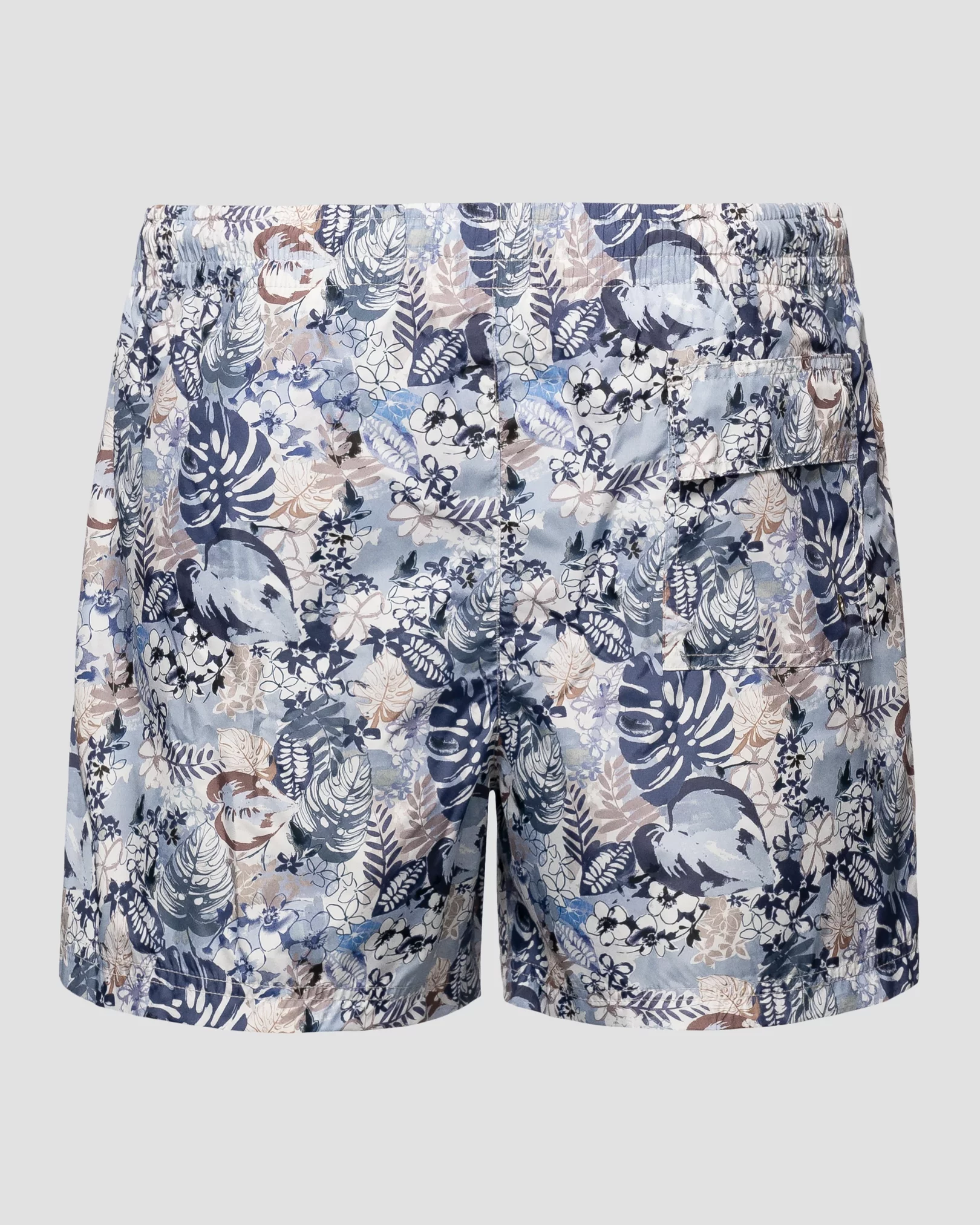 Eton - mid blue floral printed swim shorts