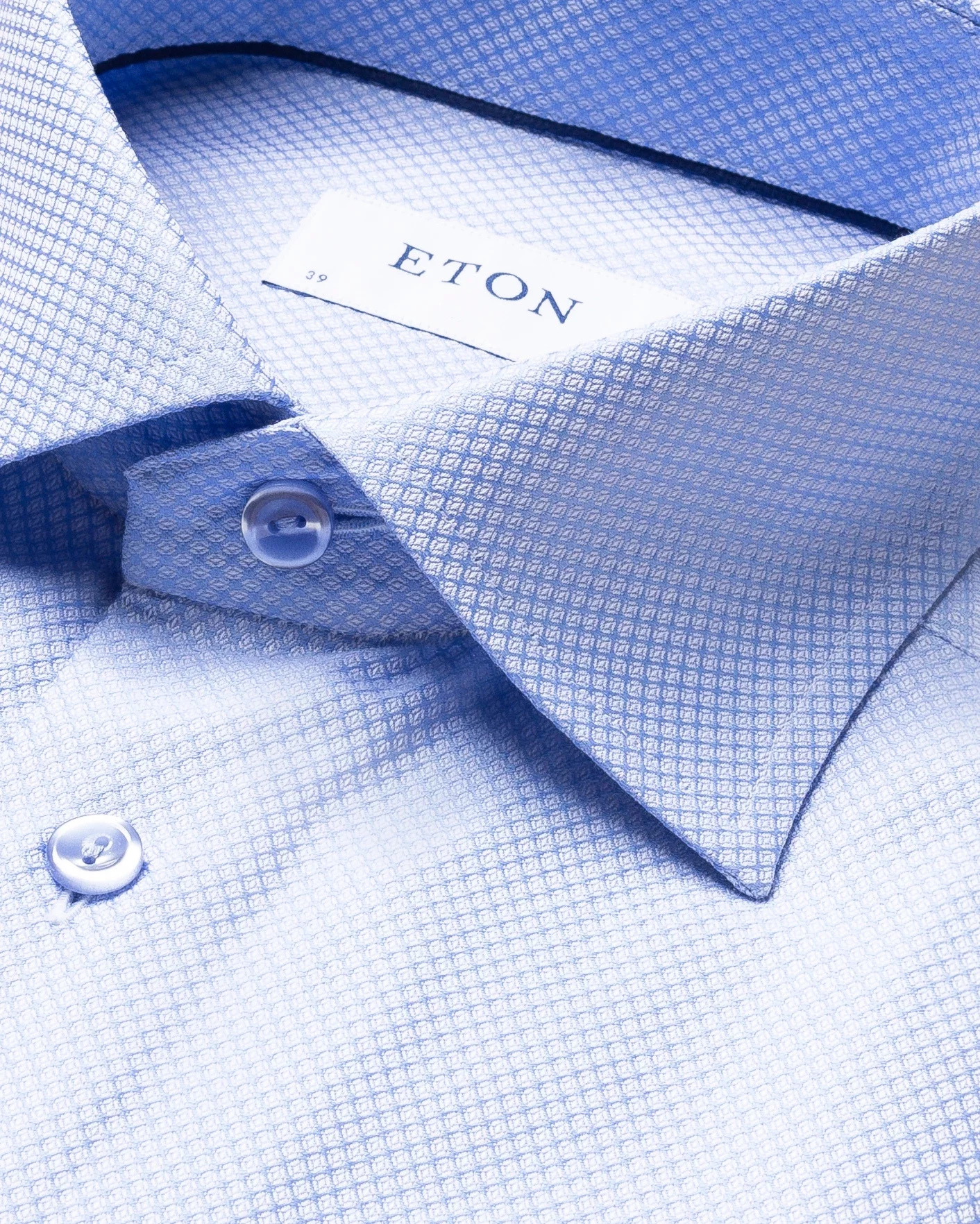 Eton - blue dobby shirt