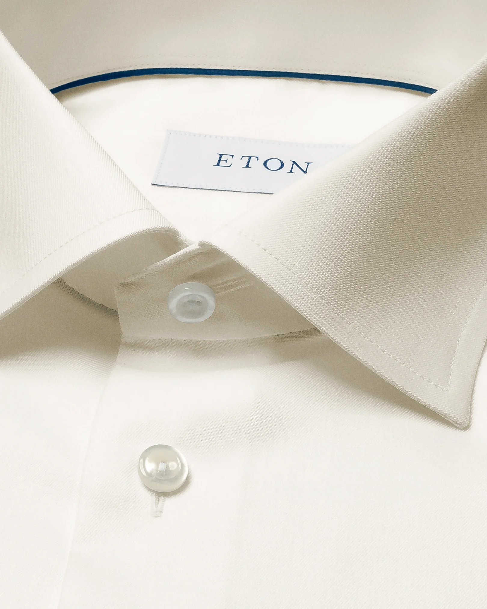 Eton - white solid signature twill french cuff shirt