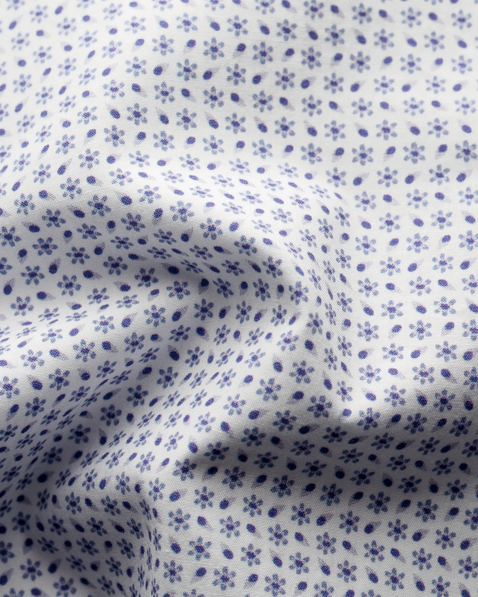 Eton - microprinted floral poplin shirt soft