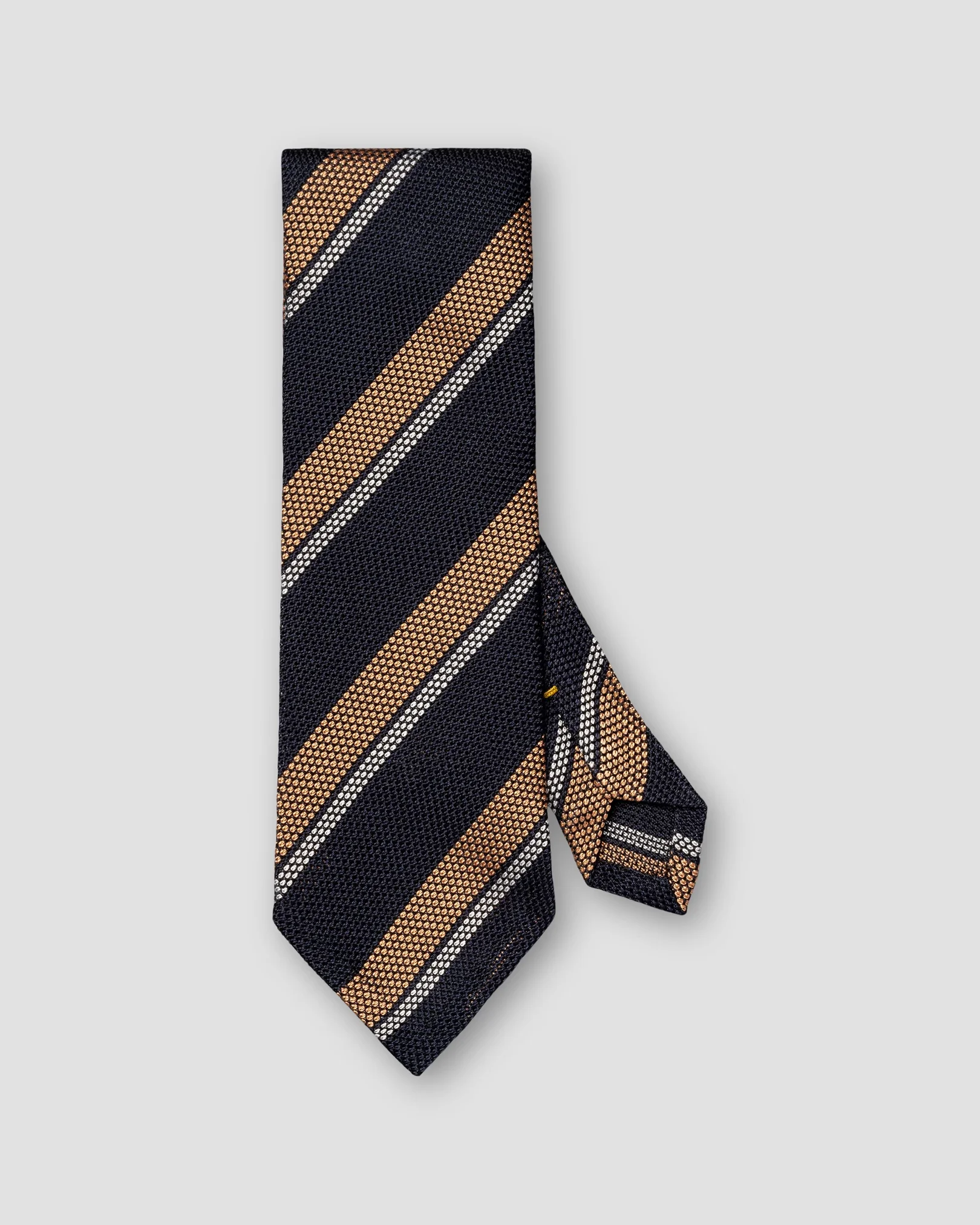 Eton - orange striped woven silk tie